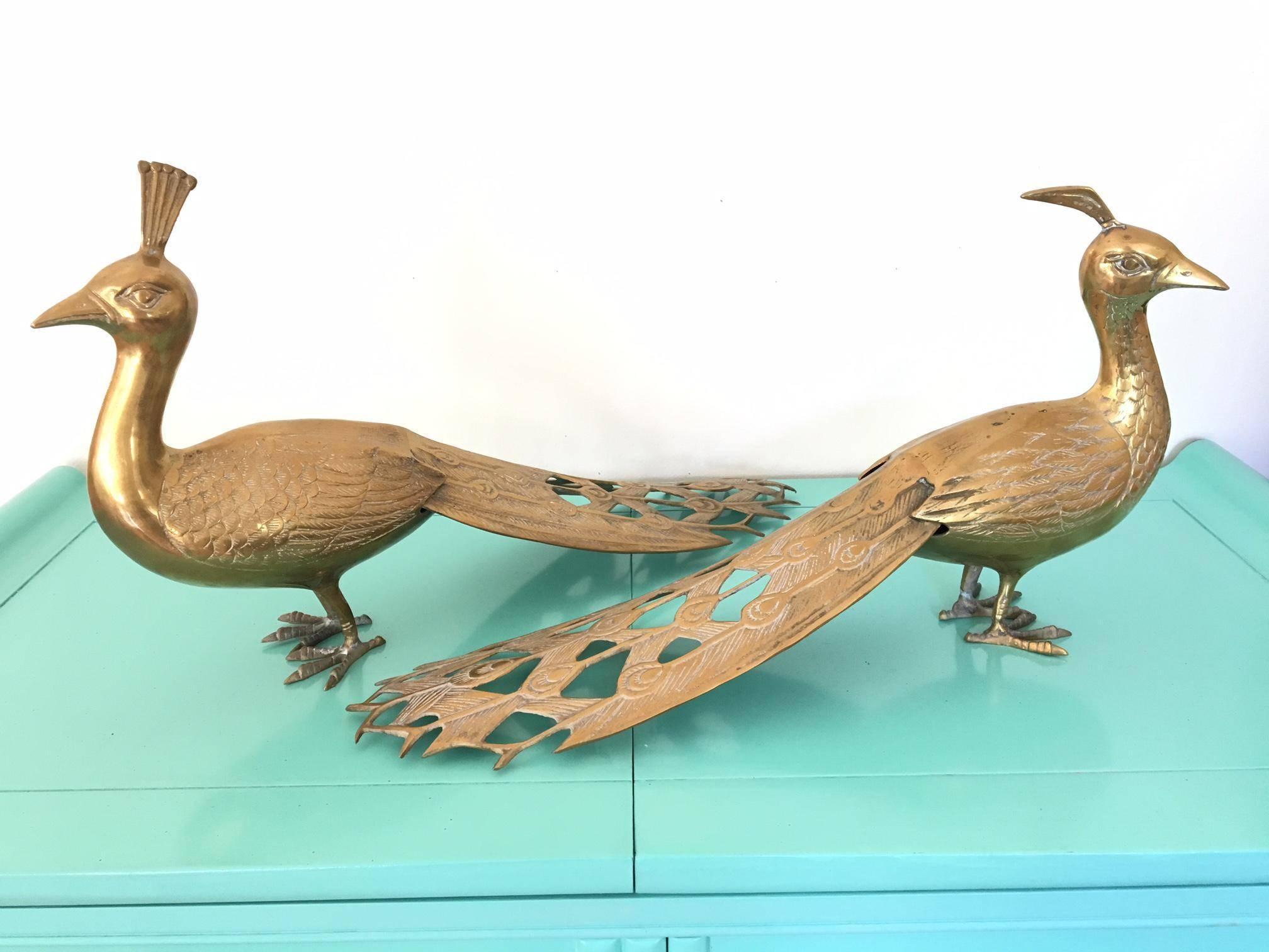 brass peacock figurine