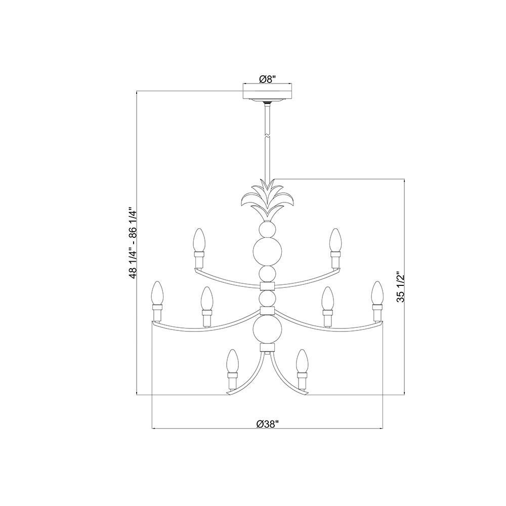 Ottone Lampadario per esterni Maluhia in ottone massiccio di Elisterno in vendita