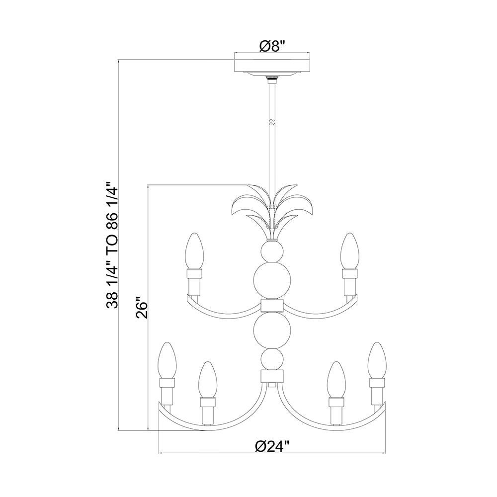 Solid Brass Maluhia Outdoor Pendant Chandelier by Elisterno For Sale 1