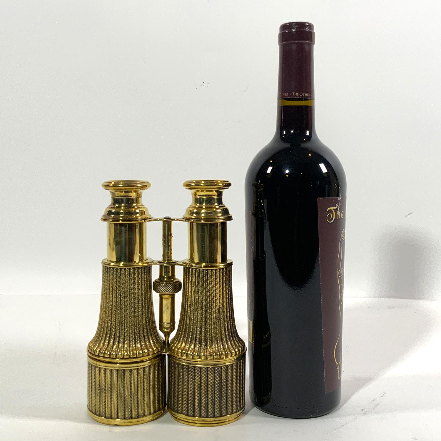 French Solid Brass Marine Binoculars For Sale