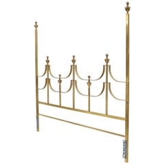 Used Solid Brass Mastercraft King Size Tall Headboard Bed