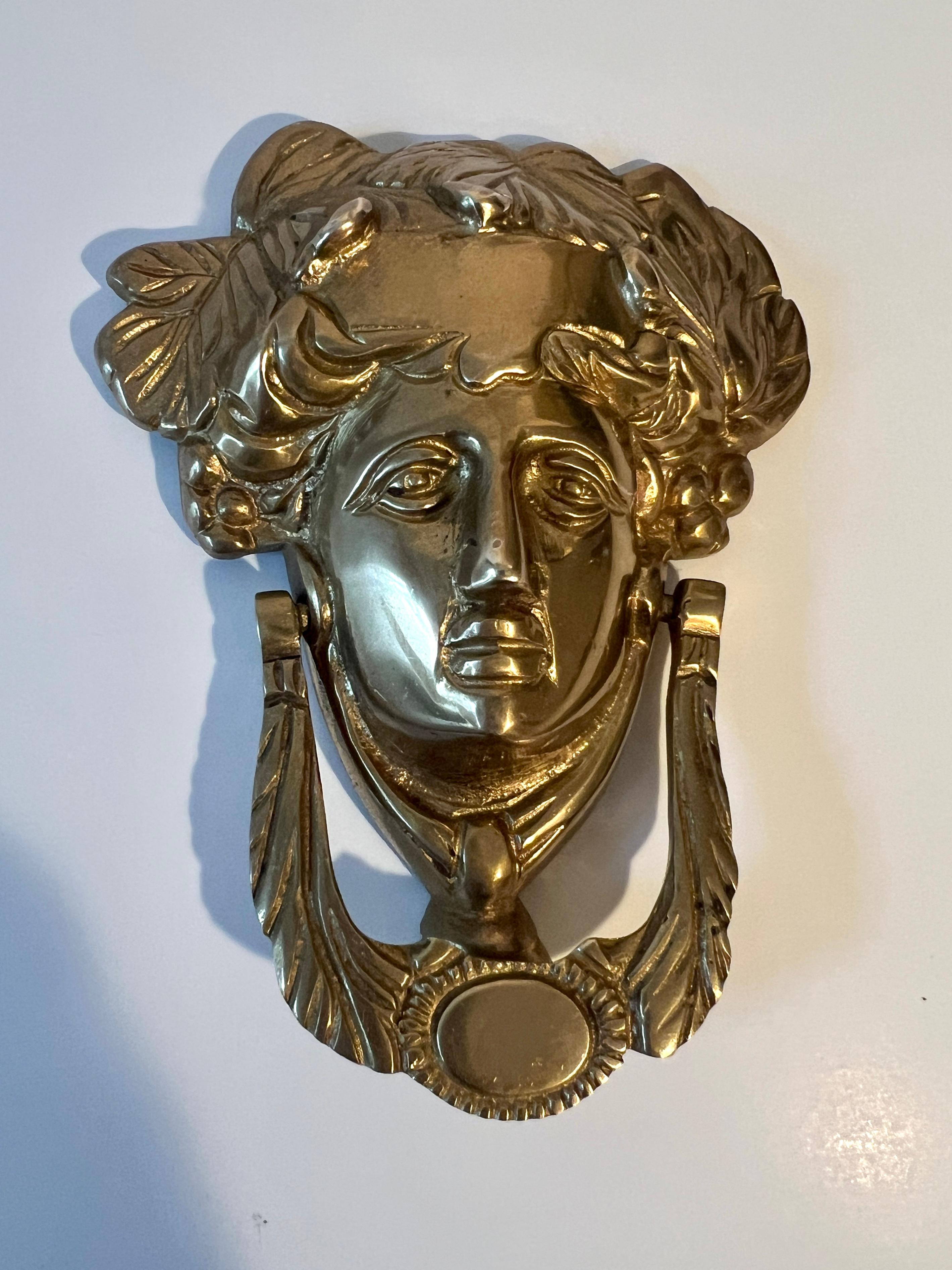 Solid Brass Medusa Greek Goddess Door Knocker 1