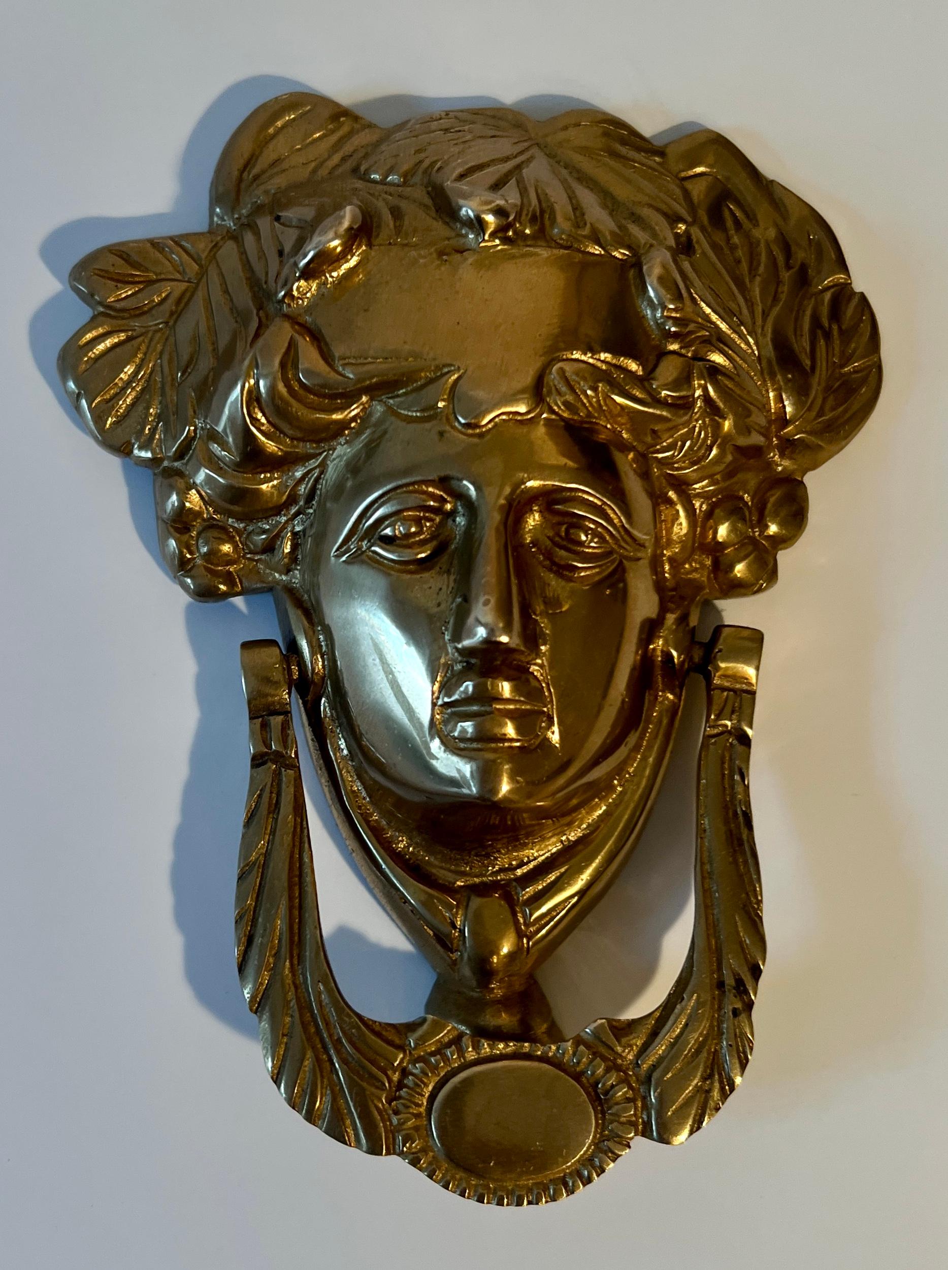 Solid Brass Medusa Greek Goddess Door Knocker 2