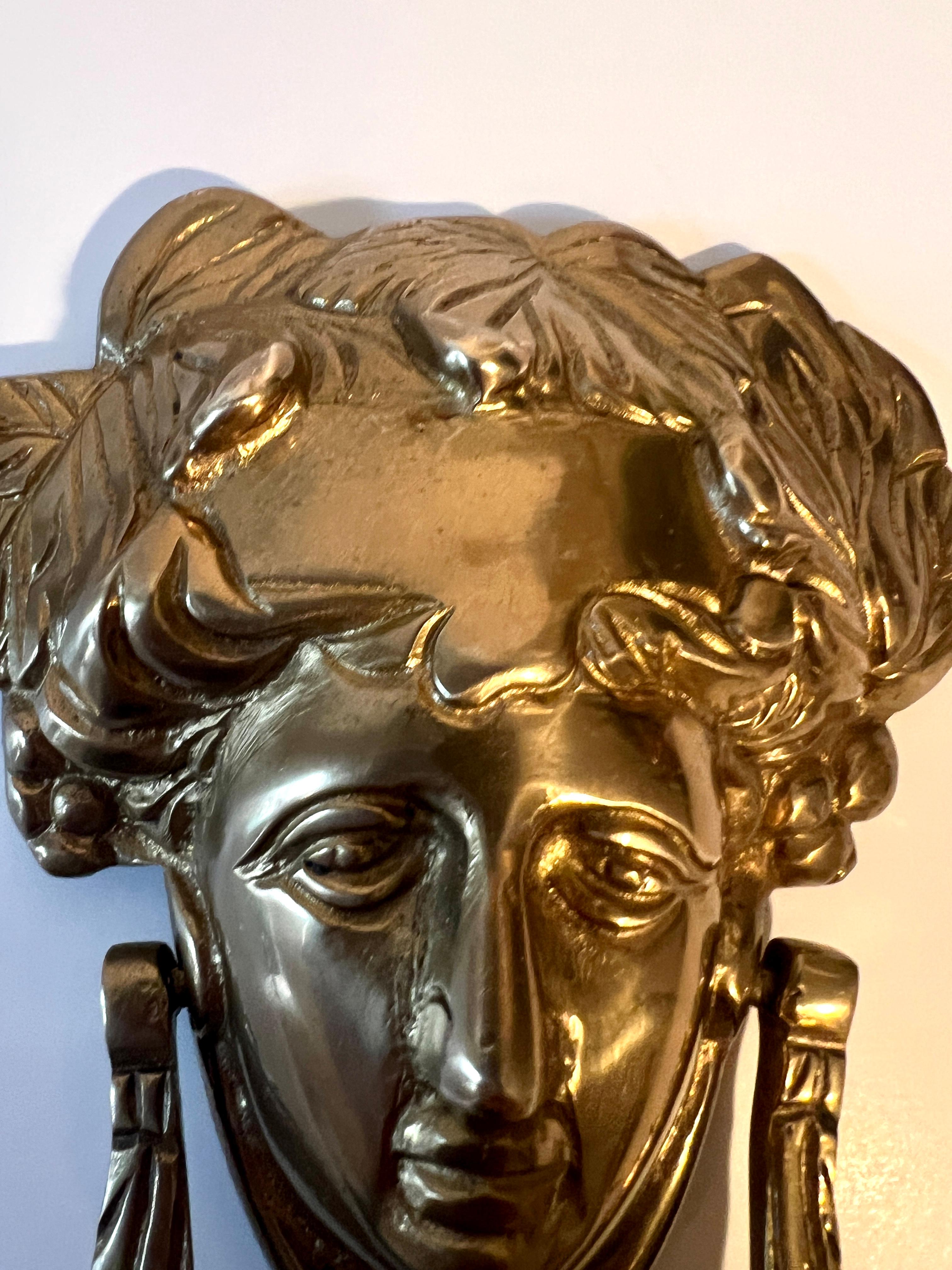 Solid Brass Medusa Greek Goddess Door Knocker 3