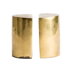 Brass Modernist Bookends