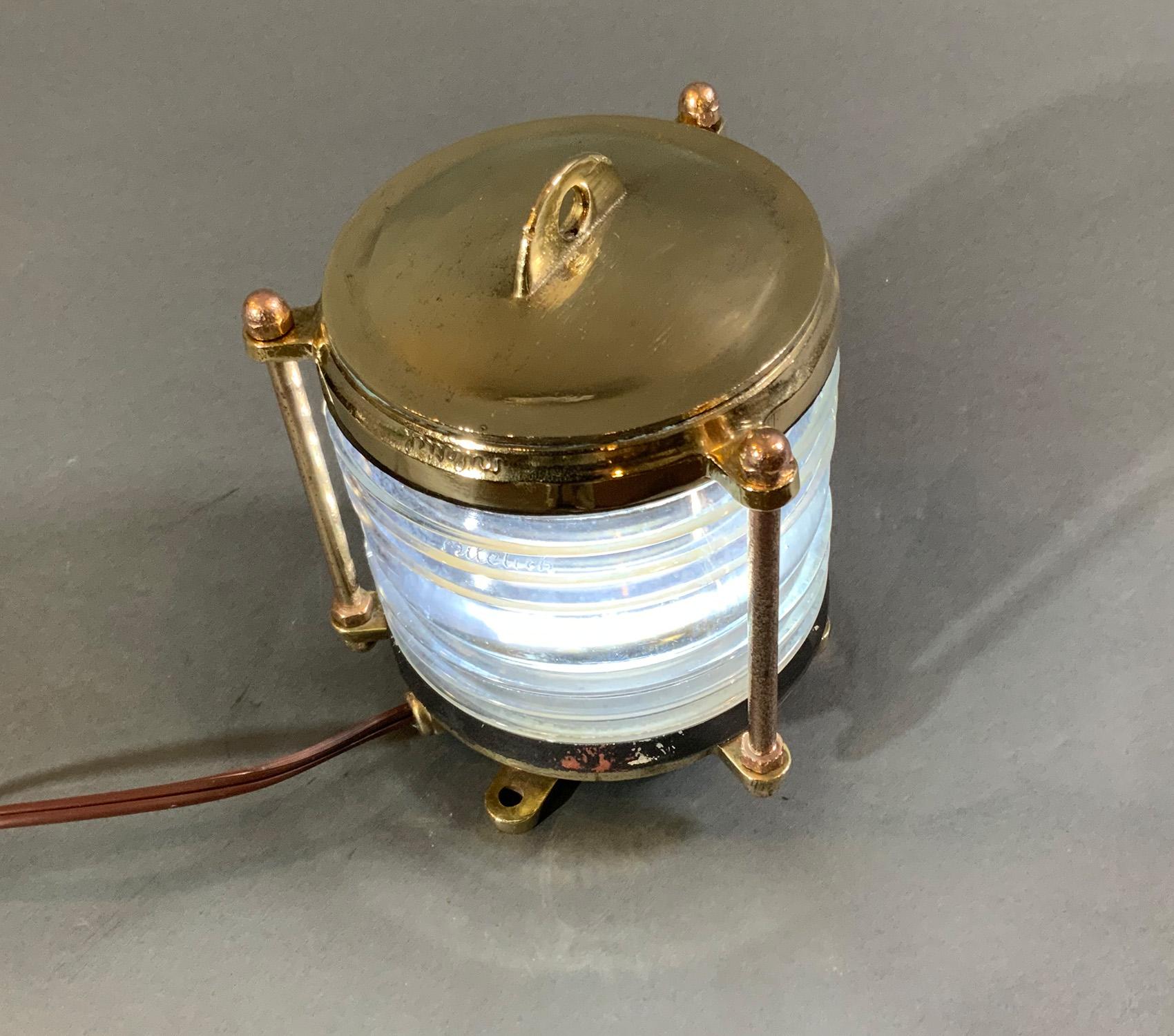 European Solid Brass Nautical Dock Light For Sale