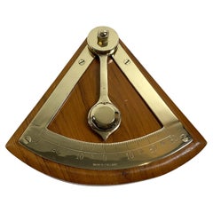 Vintage Solid Brass Nautical Inclinometer