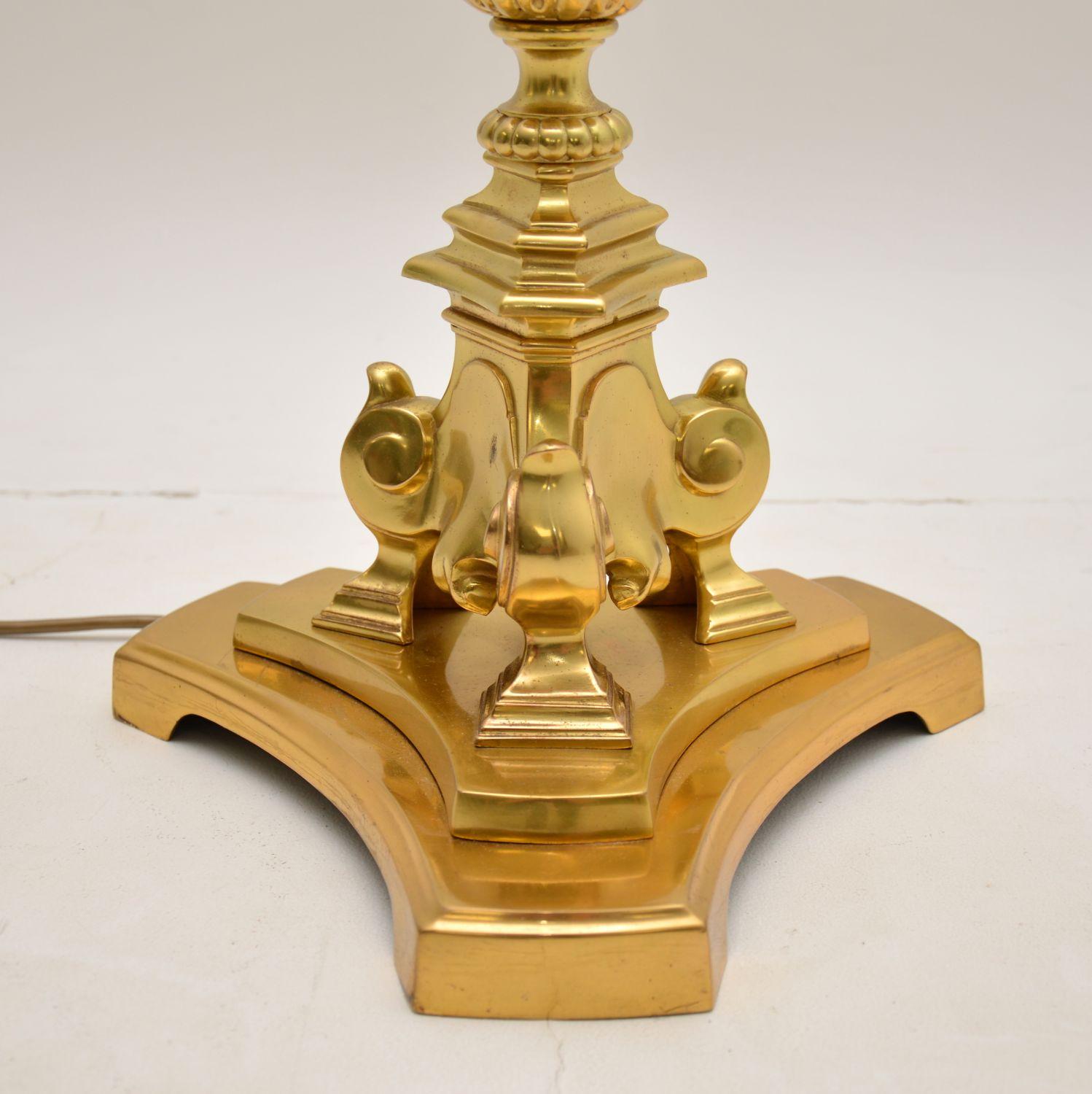 solid brass floor lamp vintage