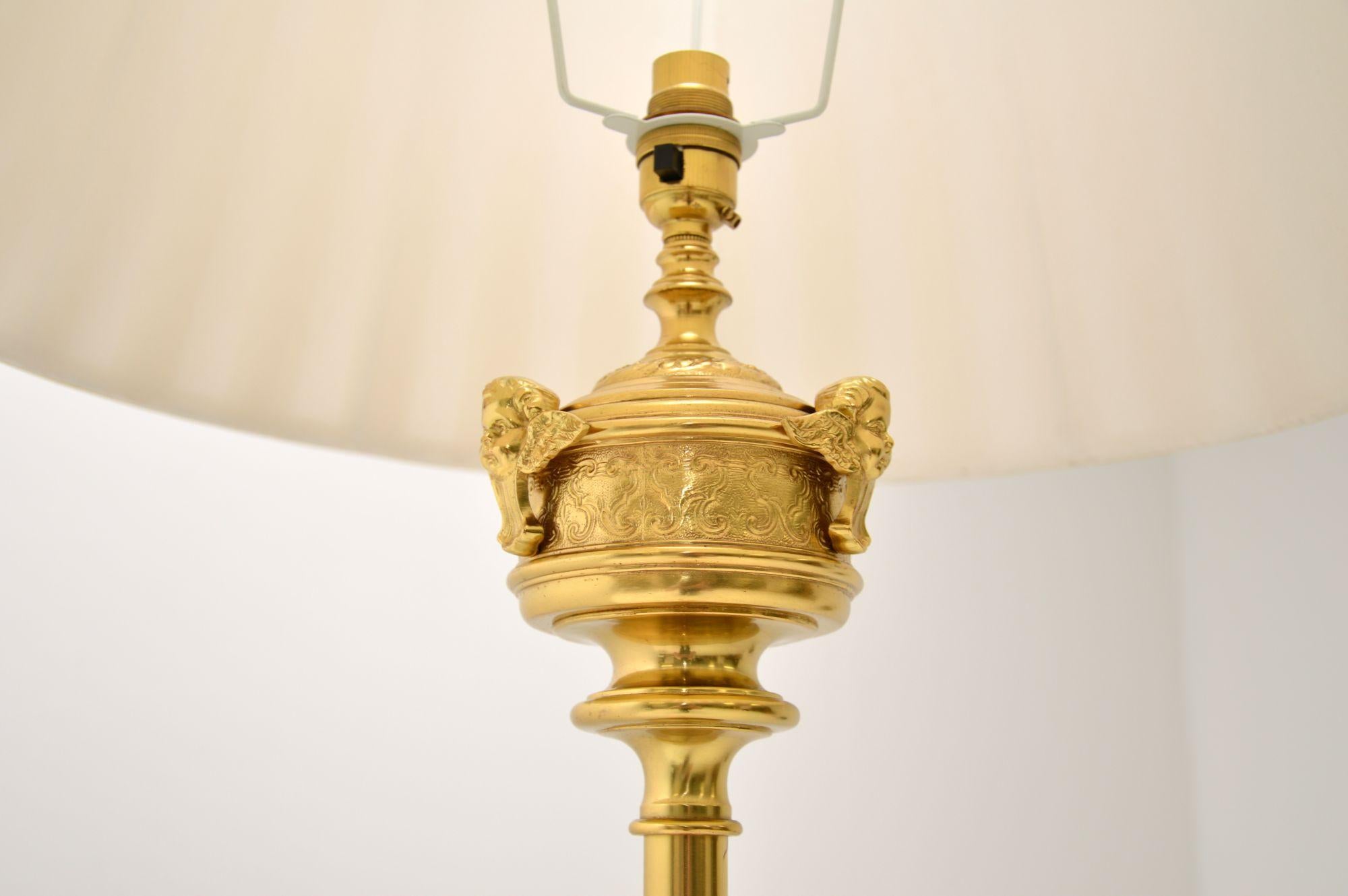 English Solid Brass Neo-Classical Vintage Lamp