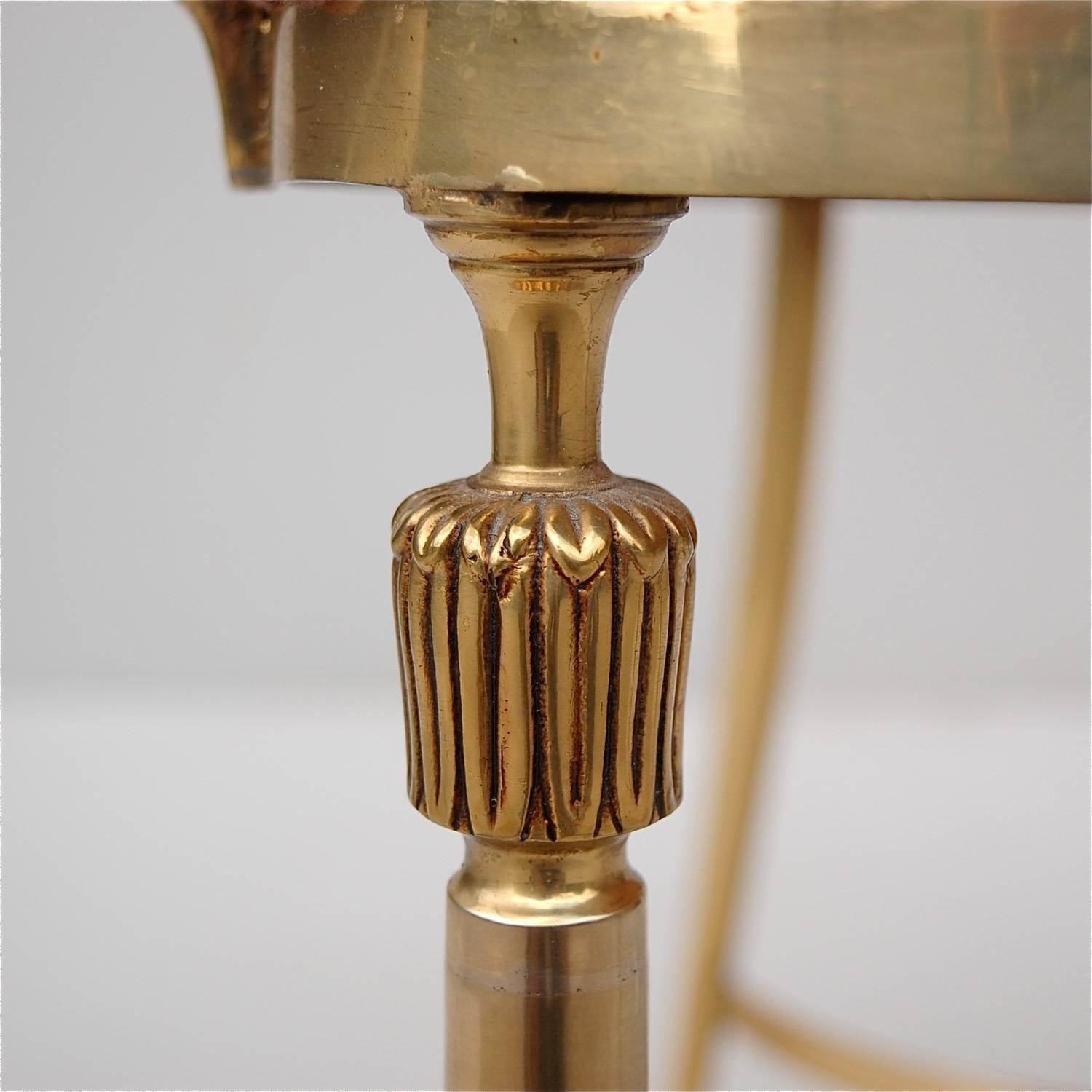 Solid Brass Neoclassical Boudoir Chair, 1950s, Italy 5