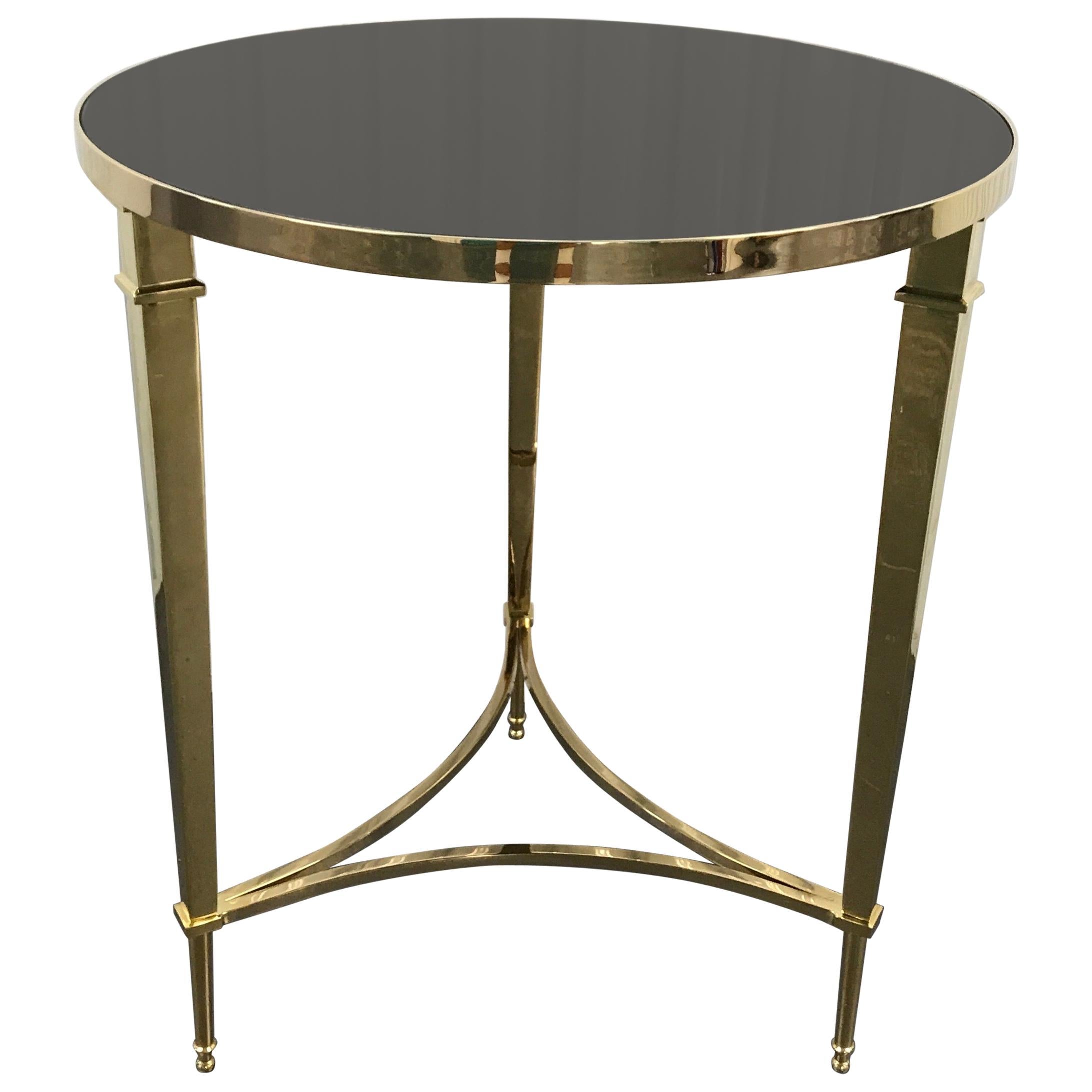 Table d'appoint en laiton massif de style néoclassique