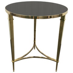 Vintage Solid Brass Neoclassical Style Side Table