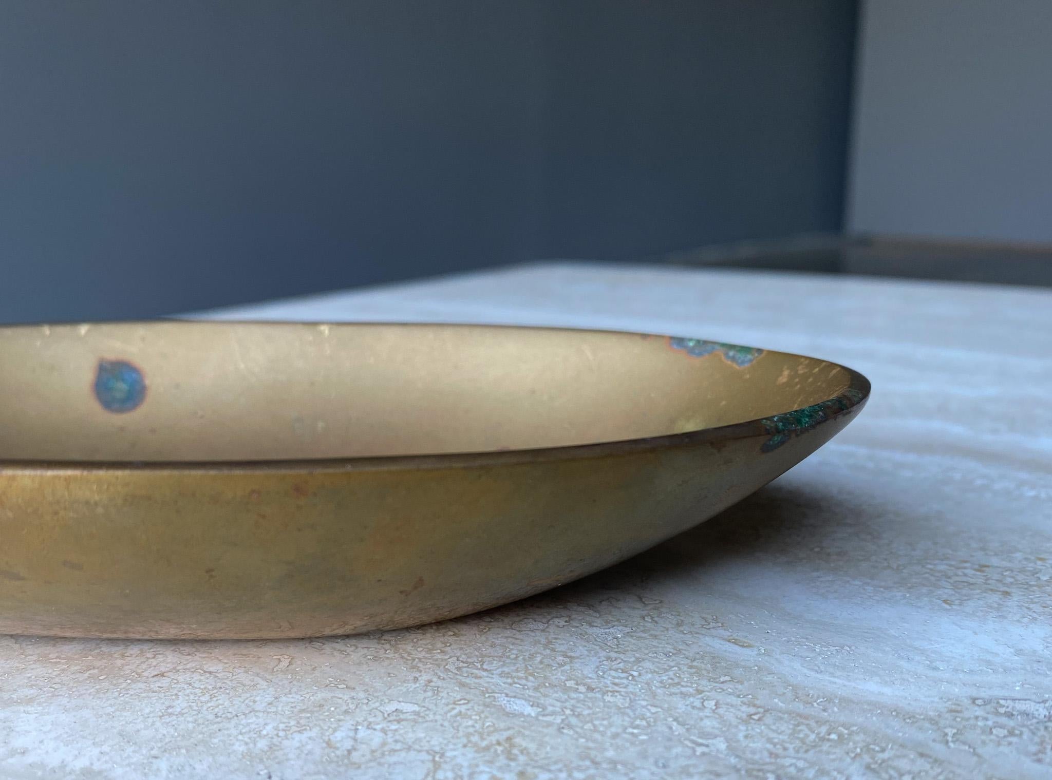 Solid Brass Oval Shaped Bowl / Dish, 1970's  For Sale 8