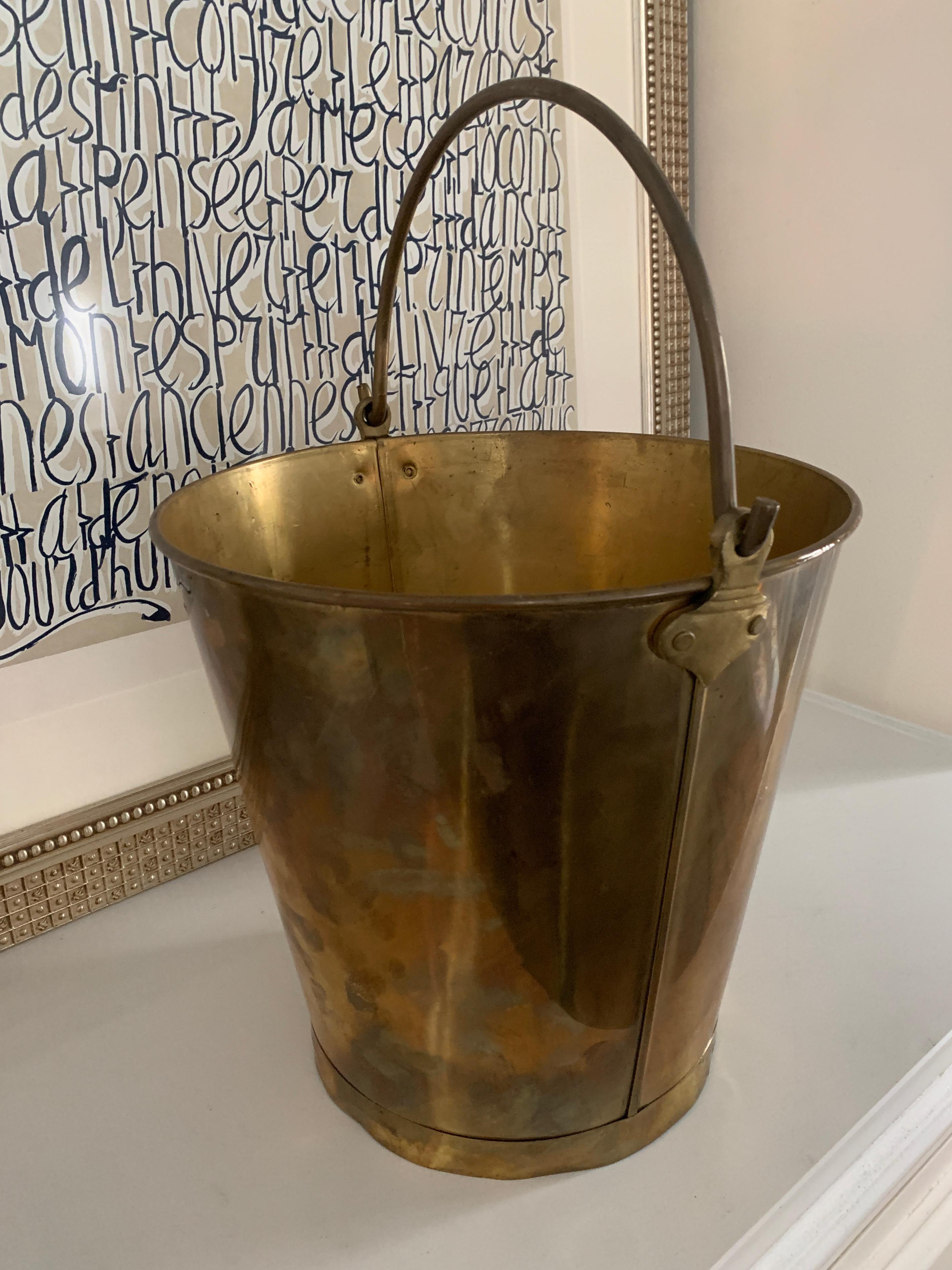 Solid Brass Pale Bucket with Handle 1