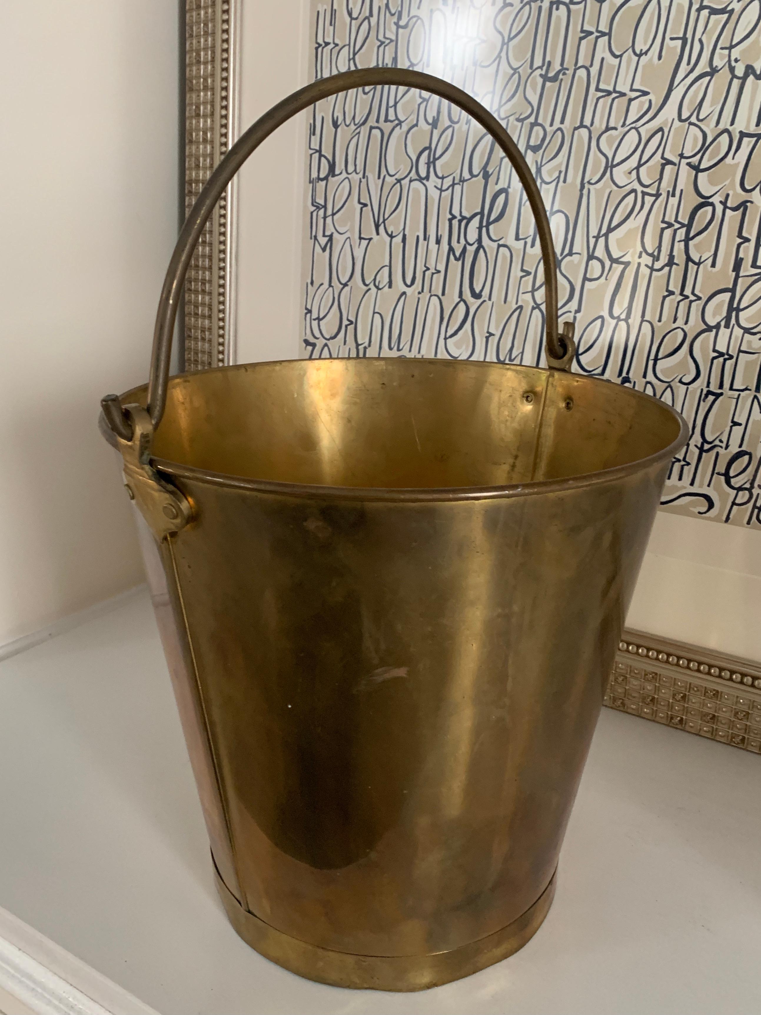 Solid Brass Pale Bucket with Handle 2