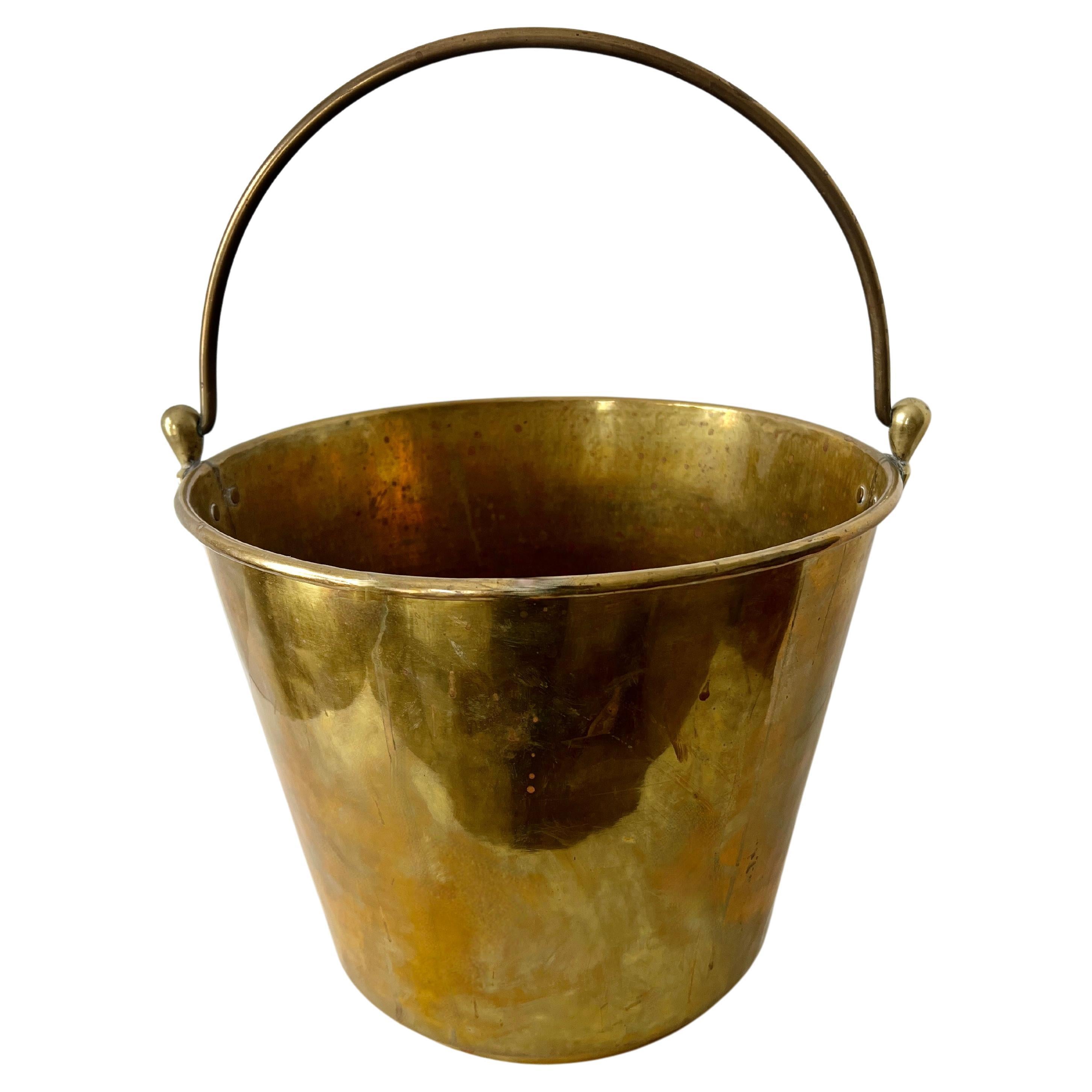 Solid Brass Pale Bucket with Handle