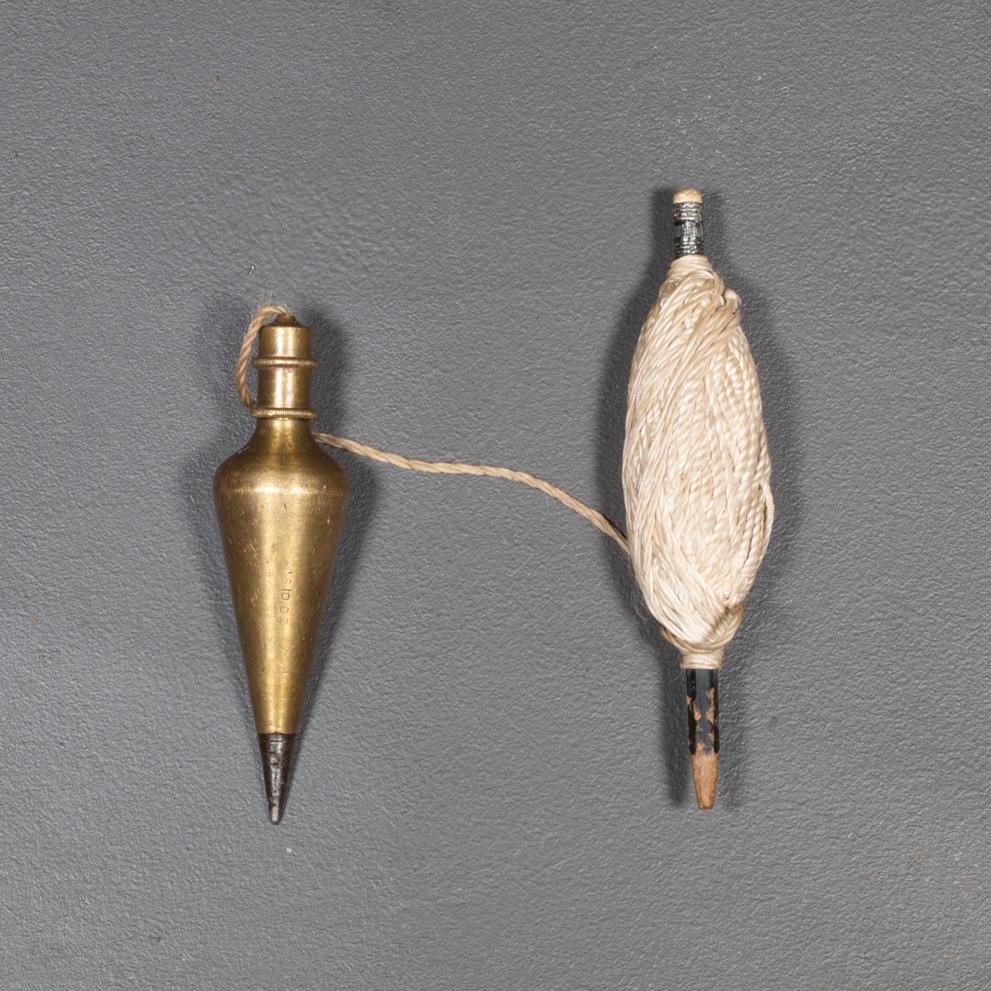 Bob a piombo in ottone massiccio con spago c.1940 In condizioni buone in vendita a San Francisco, CA