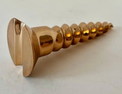 Solid Brass Polished Screw Paperweight