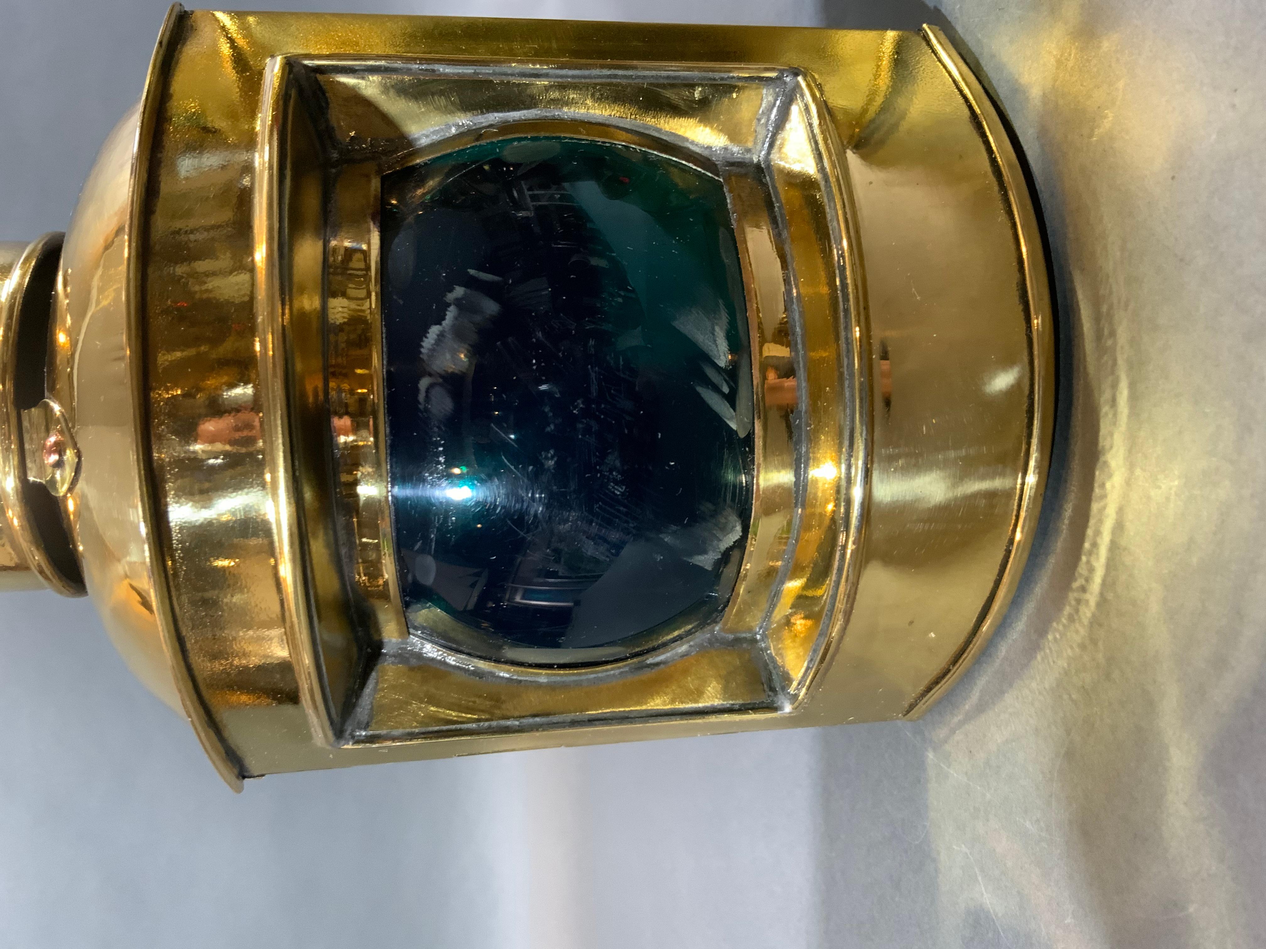 Solid Brass Port and Starboard Boat Lanterns For Sale 2