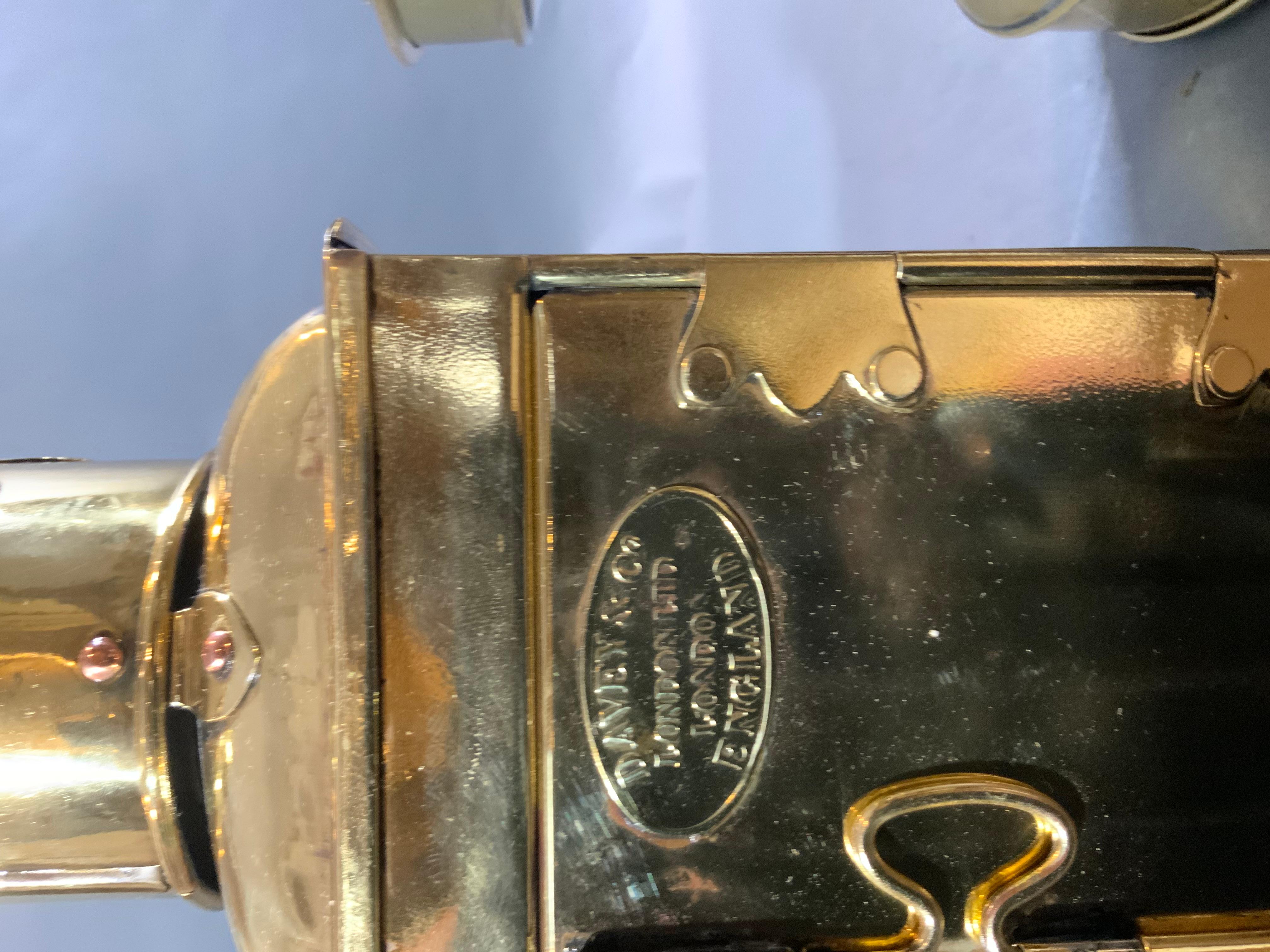 Solid Brass Port and Starboard Boat Lanterns For Sale 3