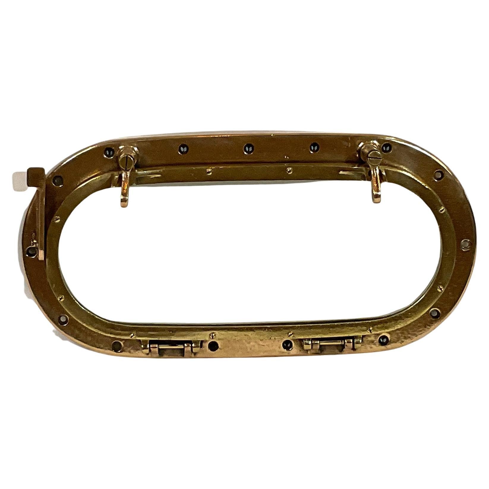 Solid Brass Porthole from a Yacht For Sale