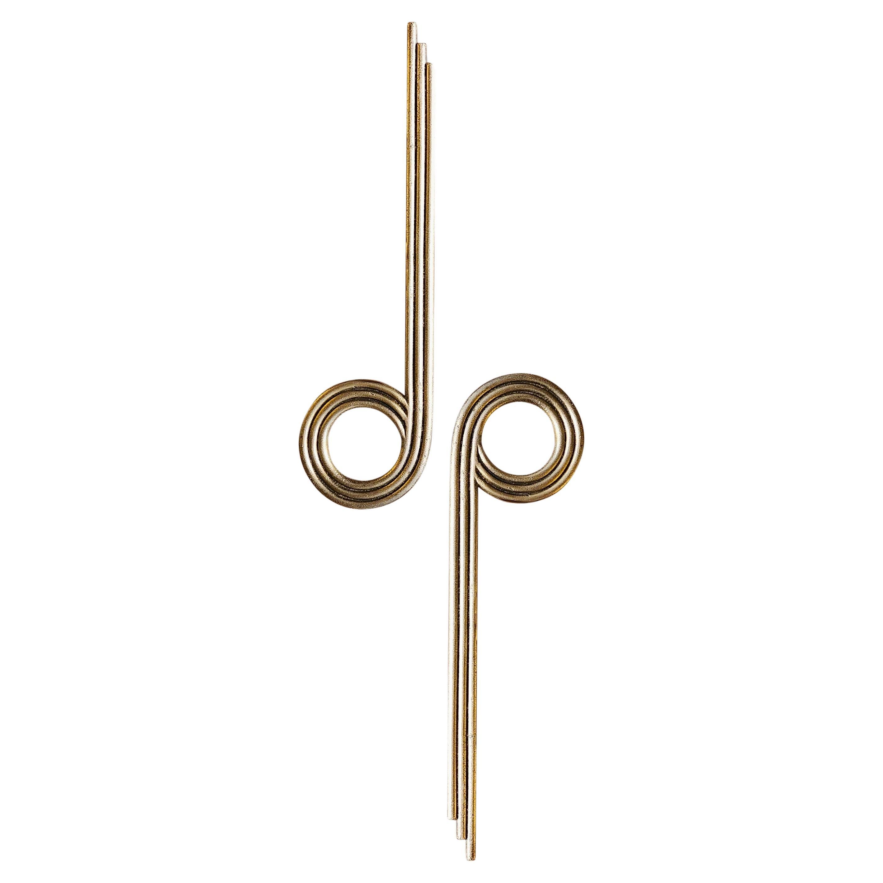 PT/AD/08 Solid brass door pull 49 cm Art Deco collection