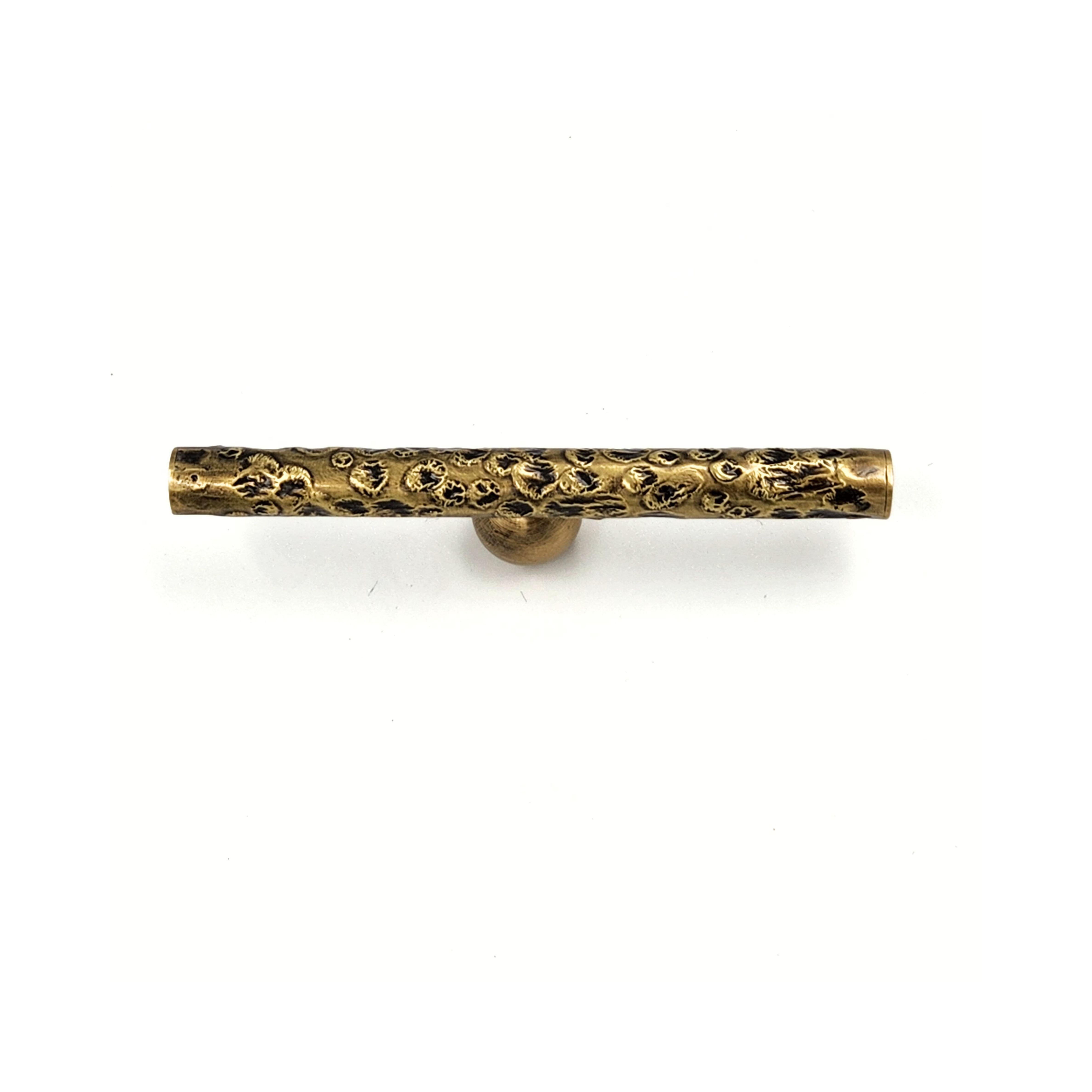Moroccan Solid Brass Pull Handle brutalist Inspiration 12 cm For Sale