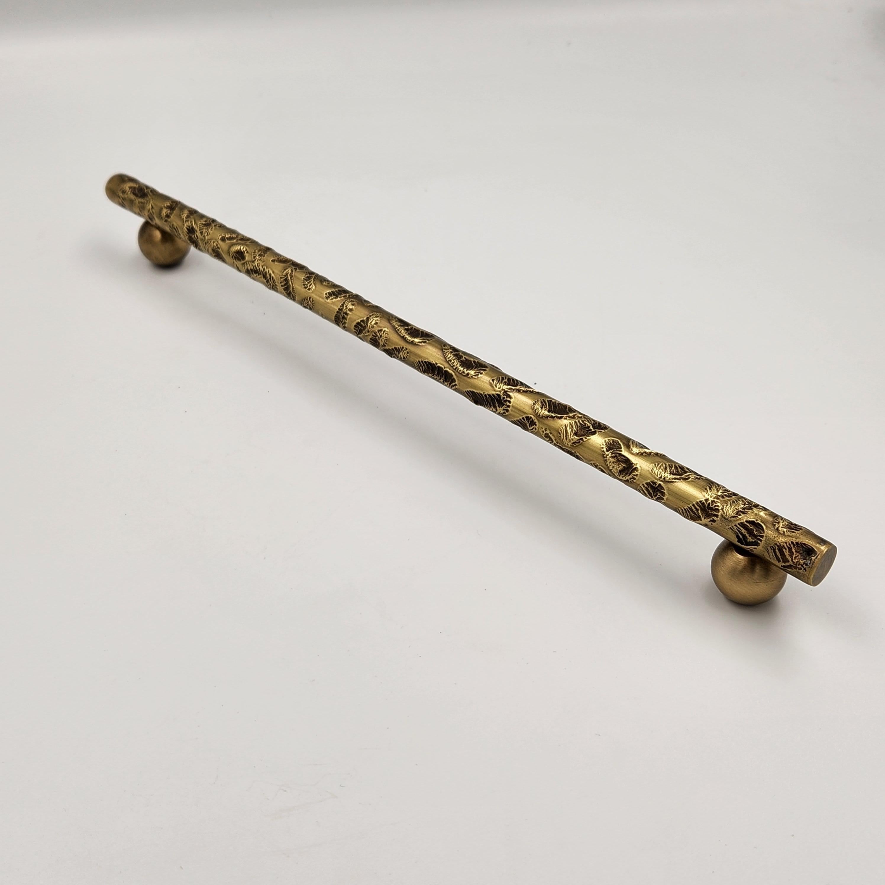 Moroccan Solid Brass Pull Handle brutalist Inspiration 30 cm For Sale
