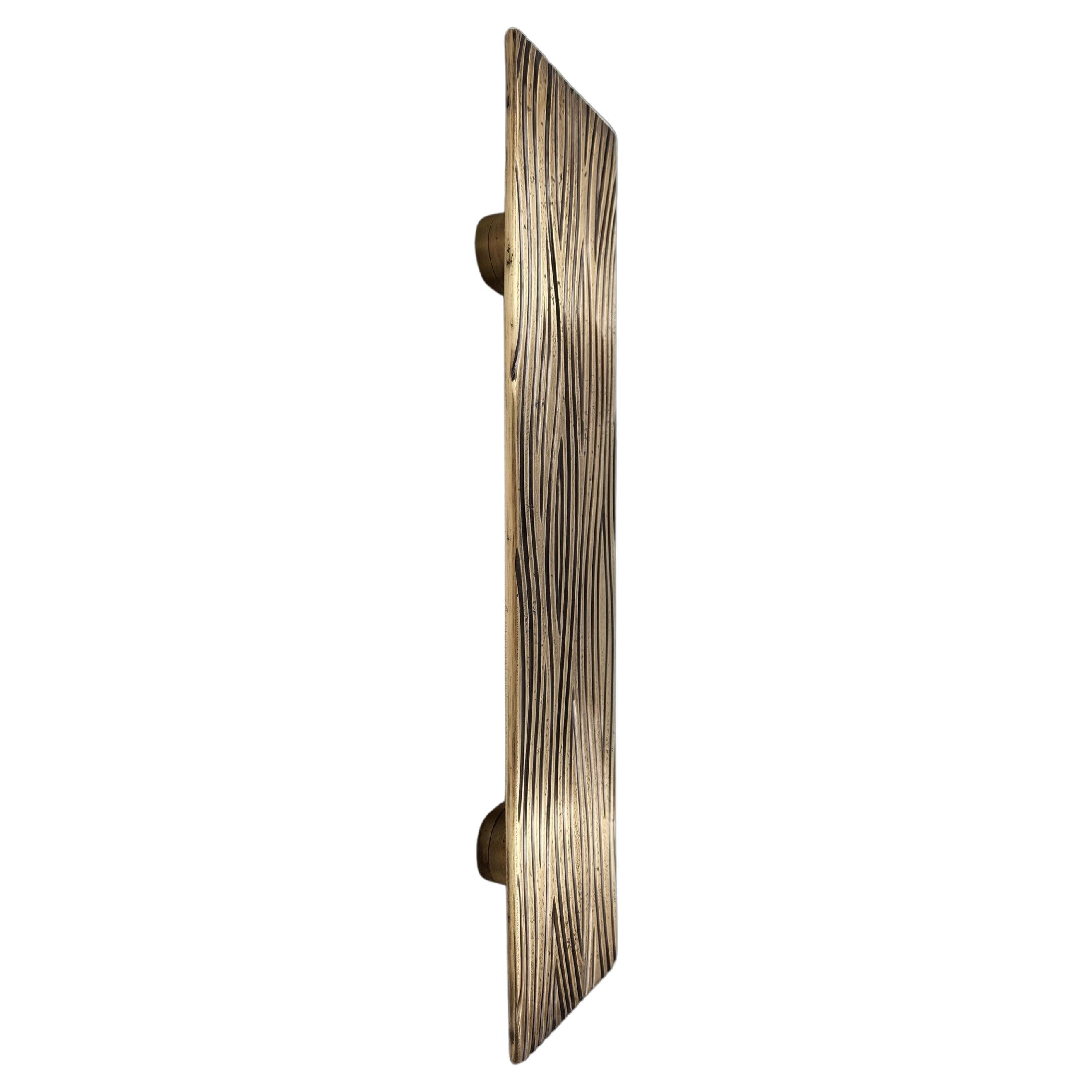 Organico moderno Maniglia in ottone massiccio della collezione Earth Prints 30/7,5 cm in vendita