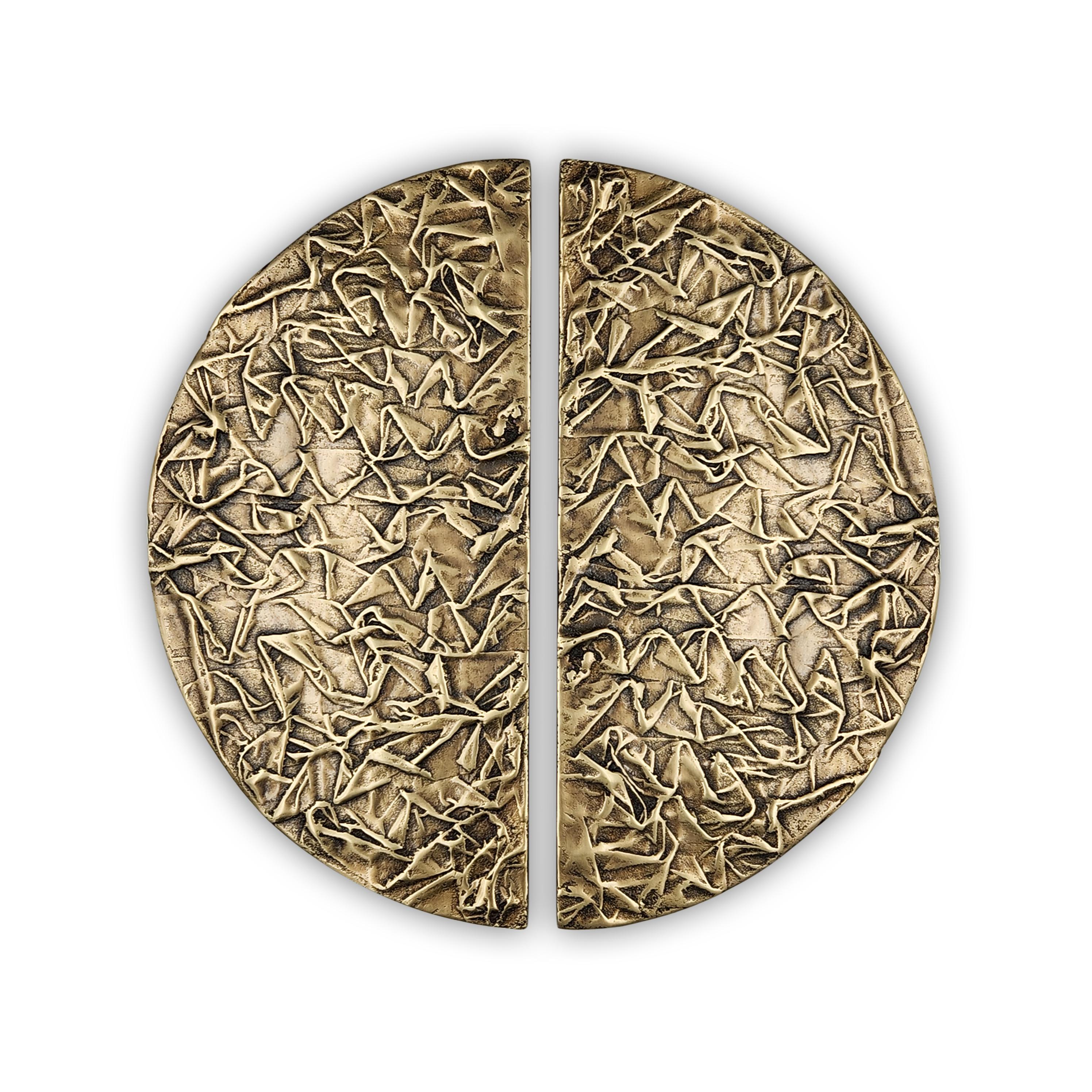 Marocain Poignée de tirage en laiton massif Inspiration organique Ø 20 cm en vente