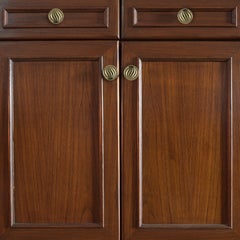 Pomello per mobile in ottone fuso con superficie ondulata - Ø 3 cm