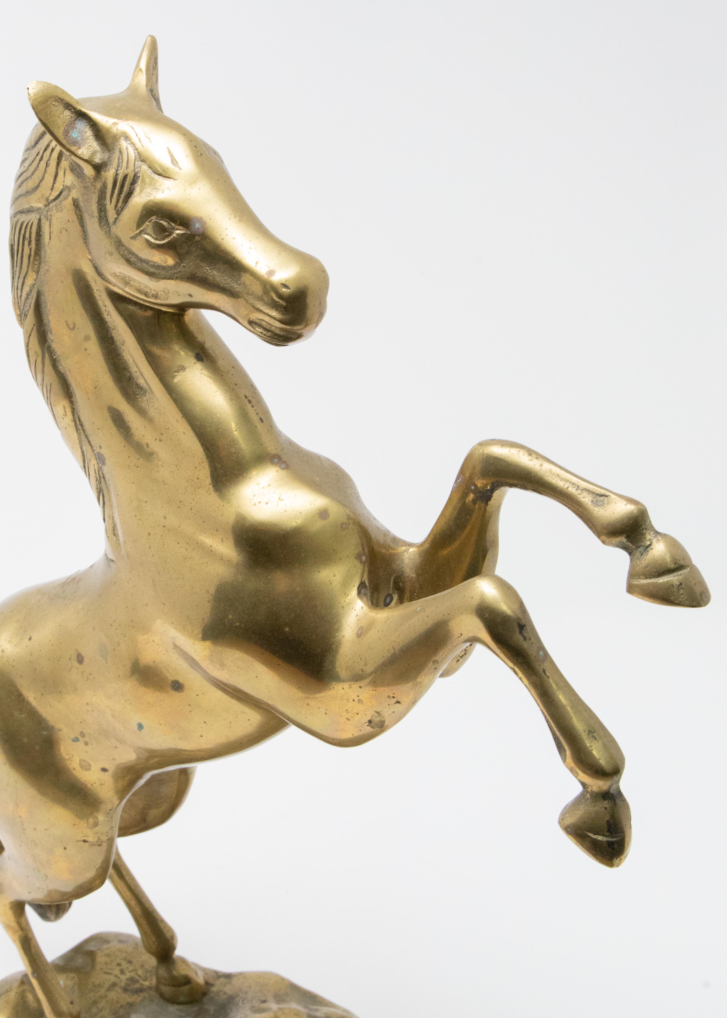 solid brass horse statue