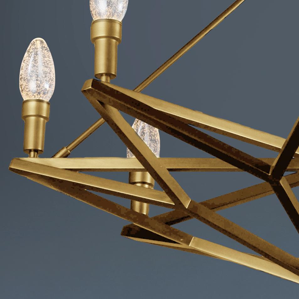Oggetti in metallo Lampadario per esterni Regalio in ottone massiccio di Elisterno in vendita