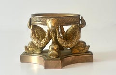 Solid Brass Regency Style Dolphin Stand