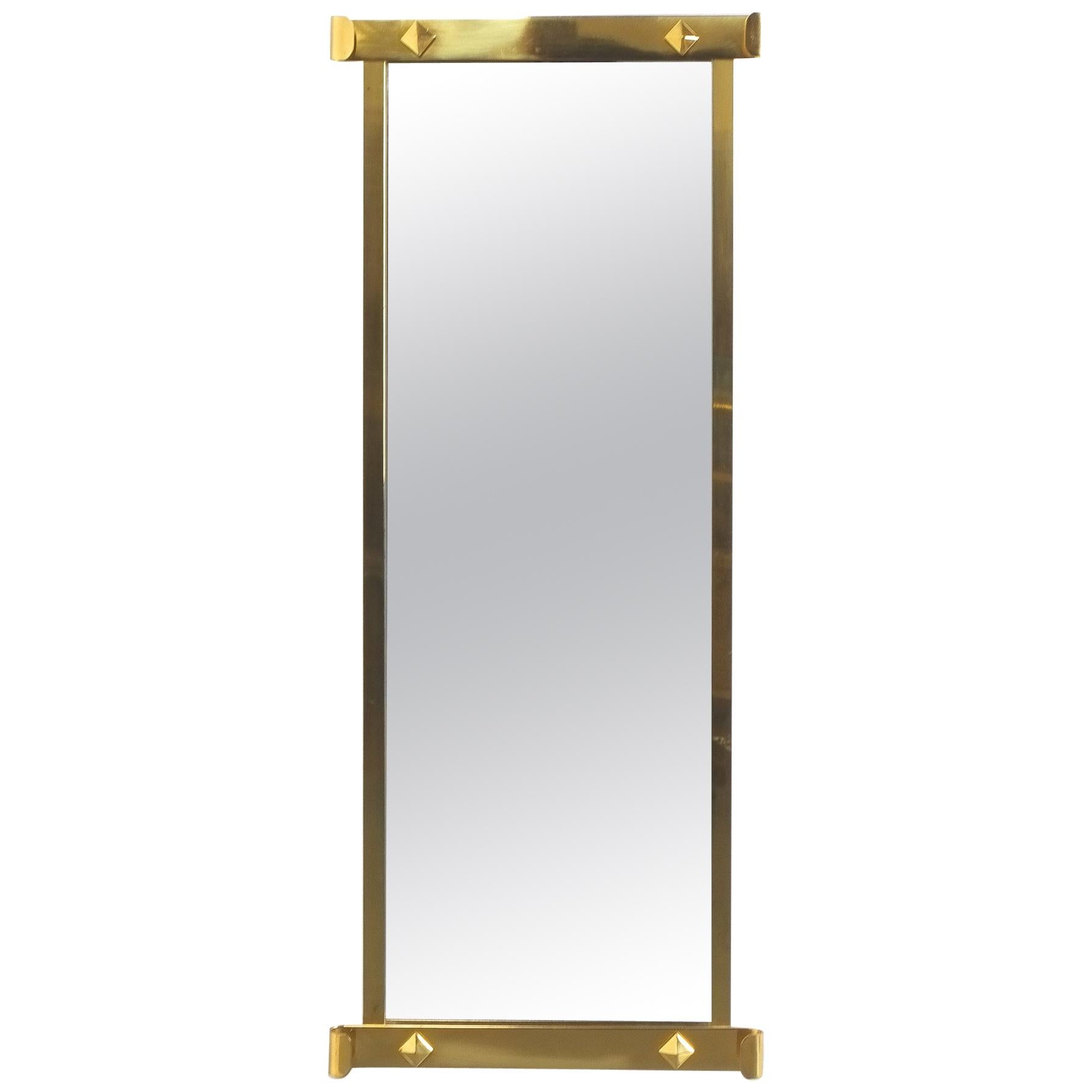 Solid Brass Ribbon Mirror, Germany, circa 1970