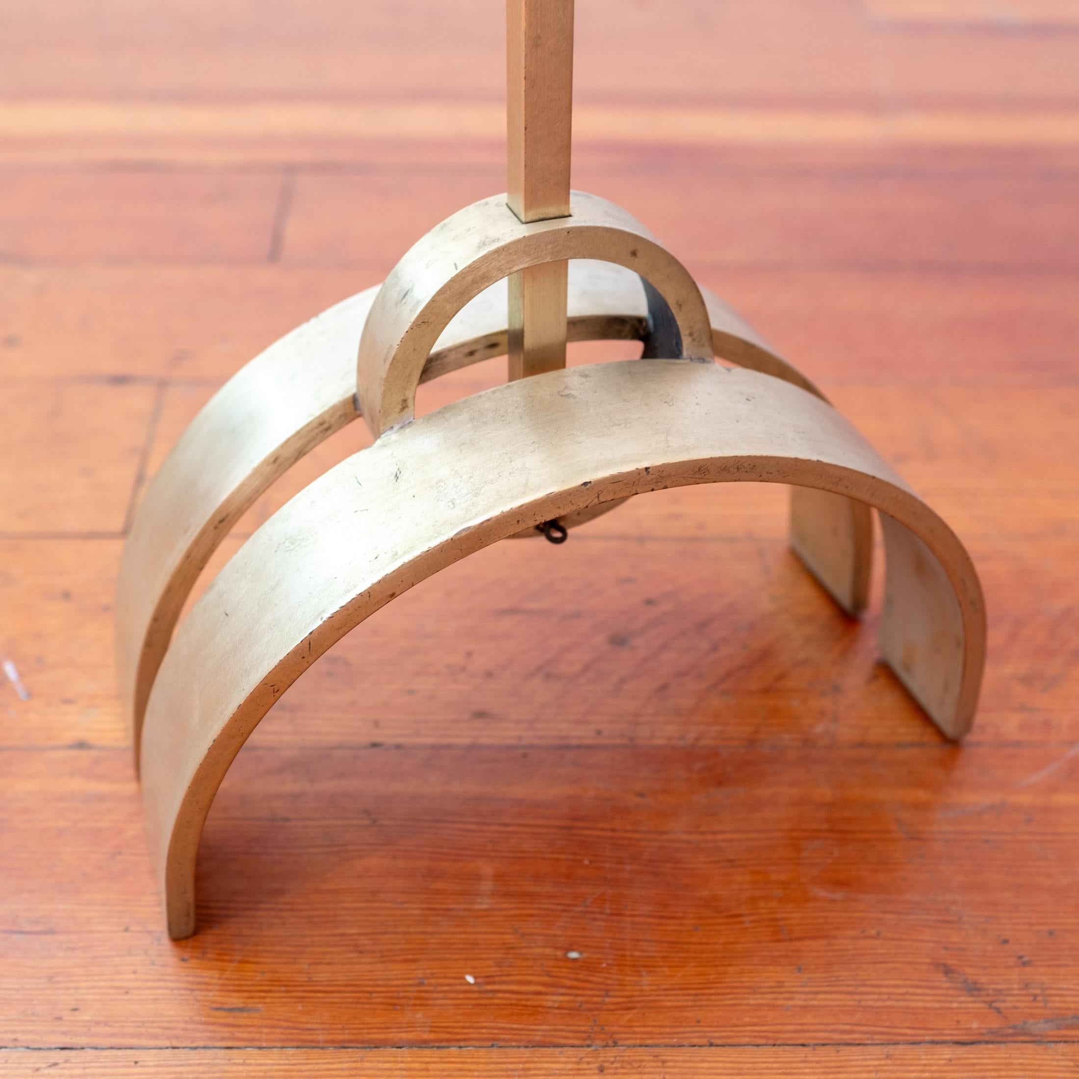 Solid Brass Sculptural Fireplace Tool Set For Sale 5