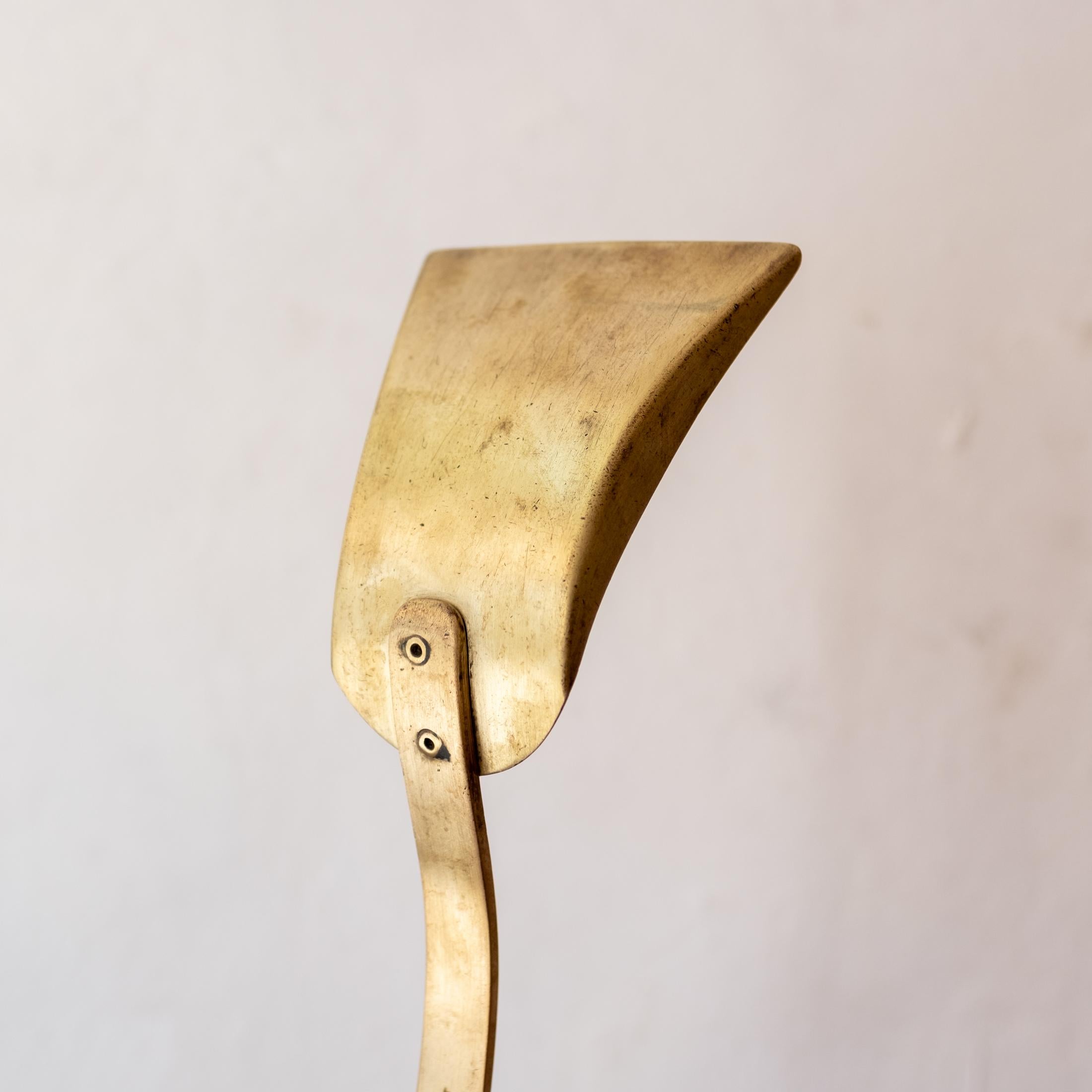 Solid Brass Sculptural Fireplace Tool Set For Sale 10
