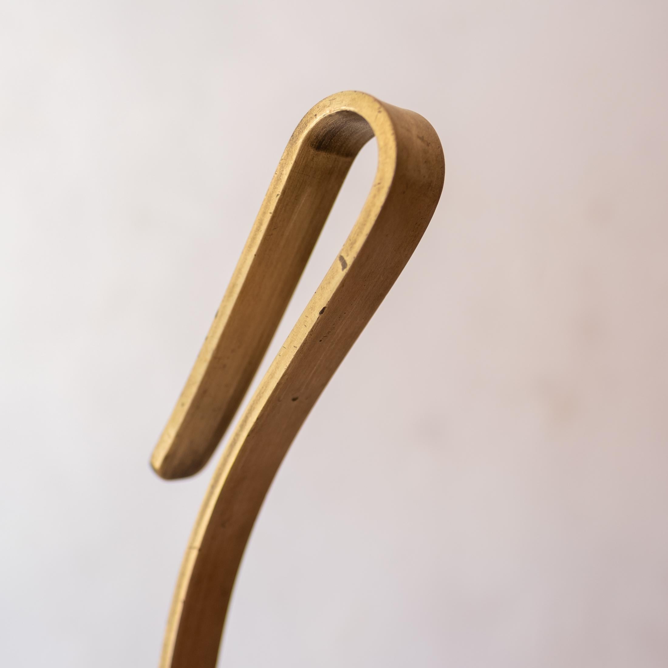 Solid Brass Sculptural Fireplace Tool Set For Sale 12