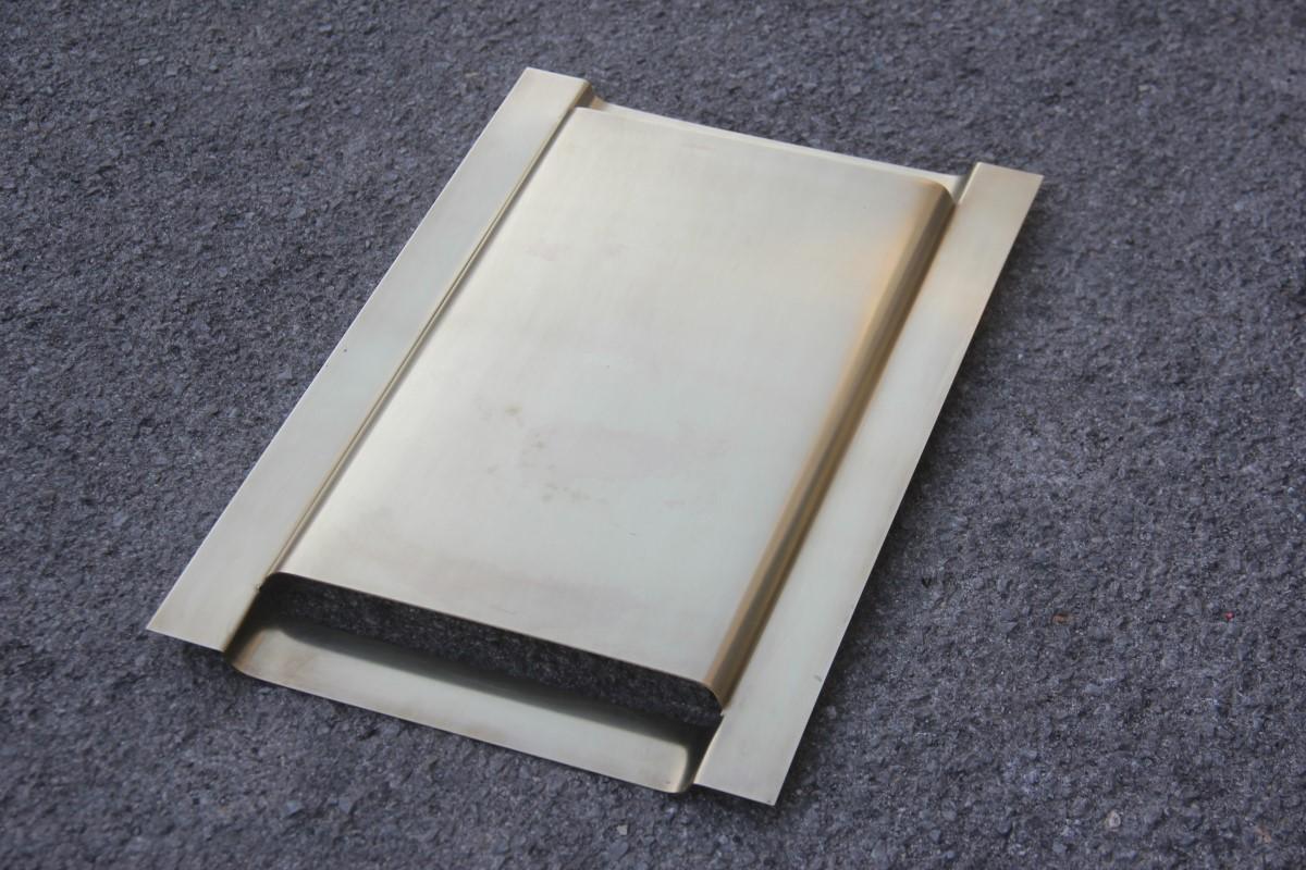 Sculpturale conception italienne en laiton massif avec fleurs en or gravées, design minimaliste, 1970 en vente 2