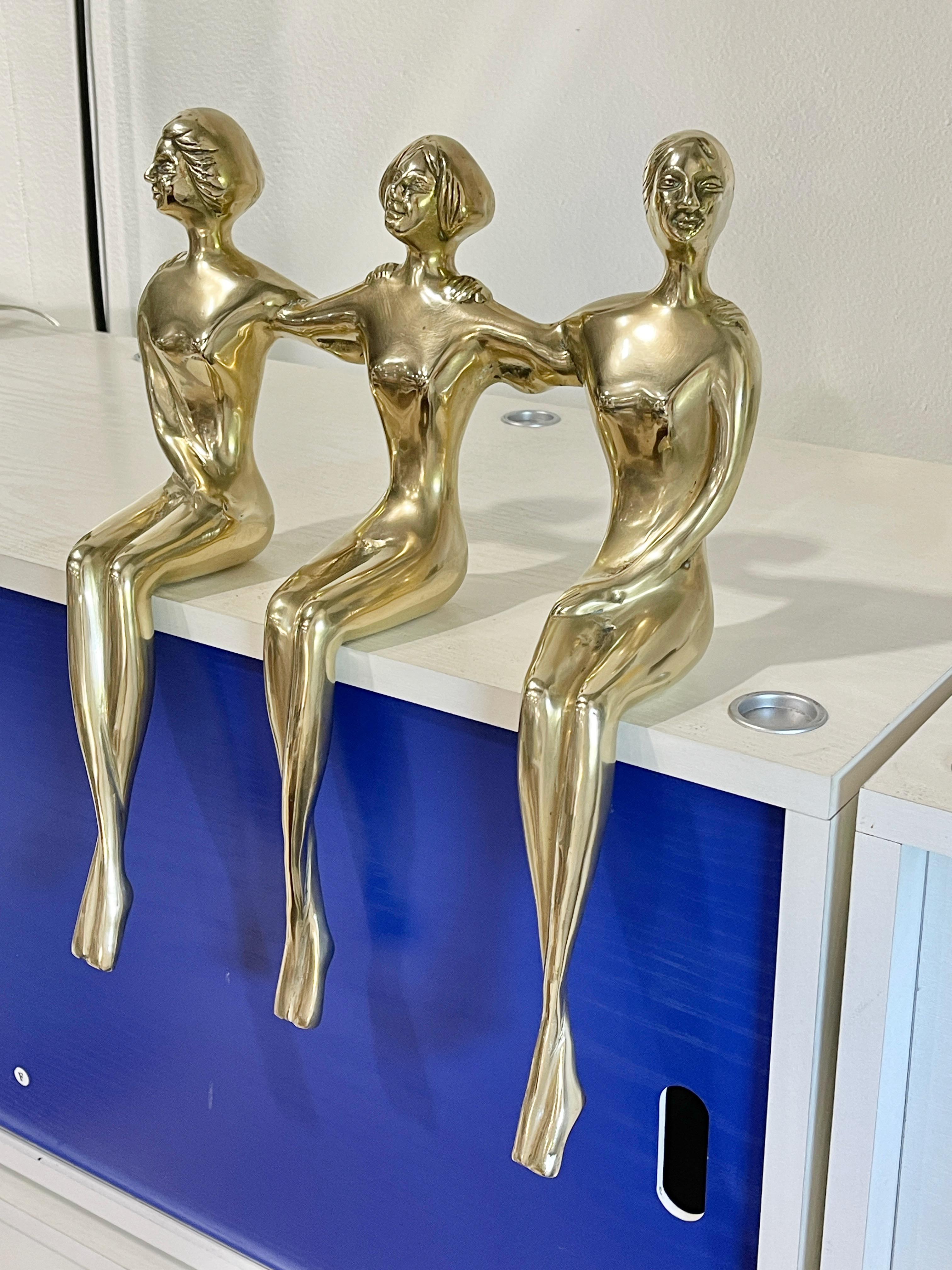 Vietnamese Solid Brass Shelf Sitters by Dolbi Cashier