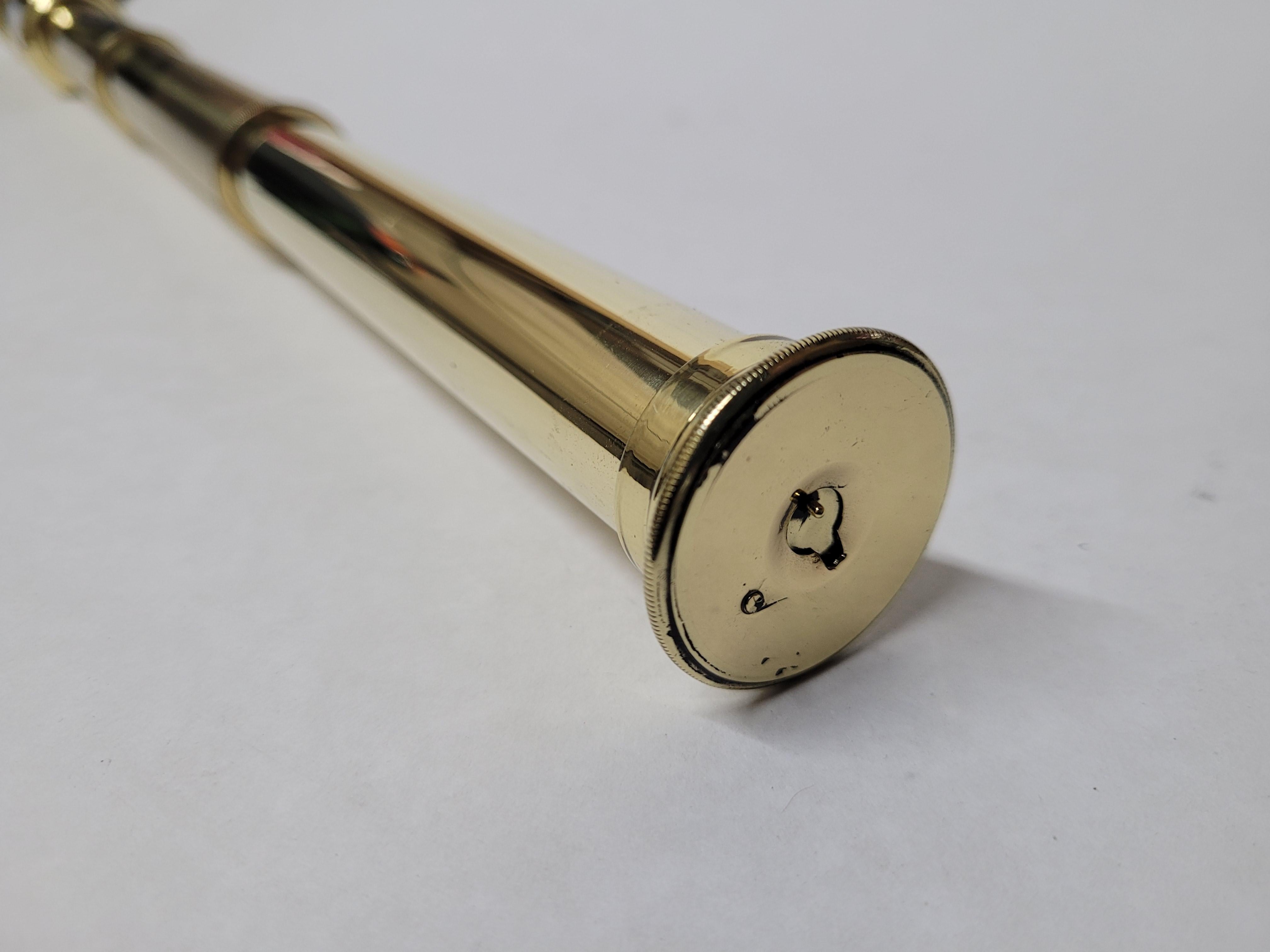 Solid Brass Ship Captains Telescope For Sale 5