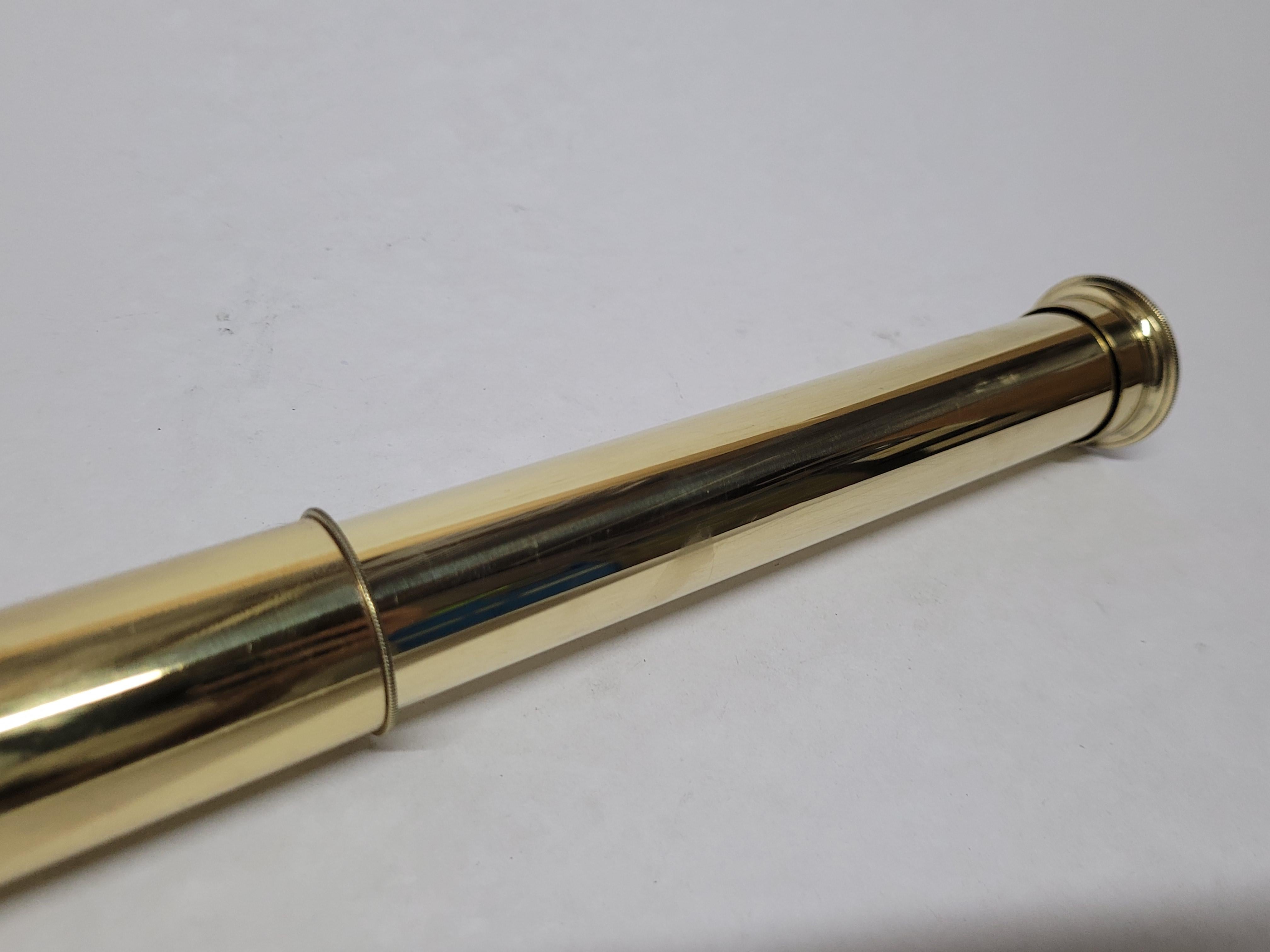 Solid Brass Ship Captains Telescope For Sale 5