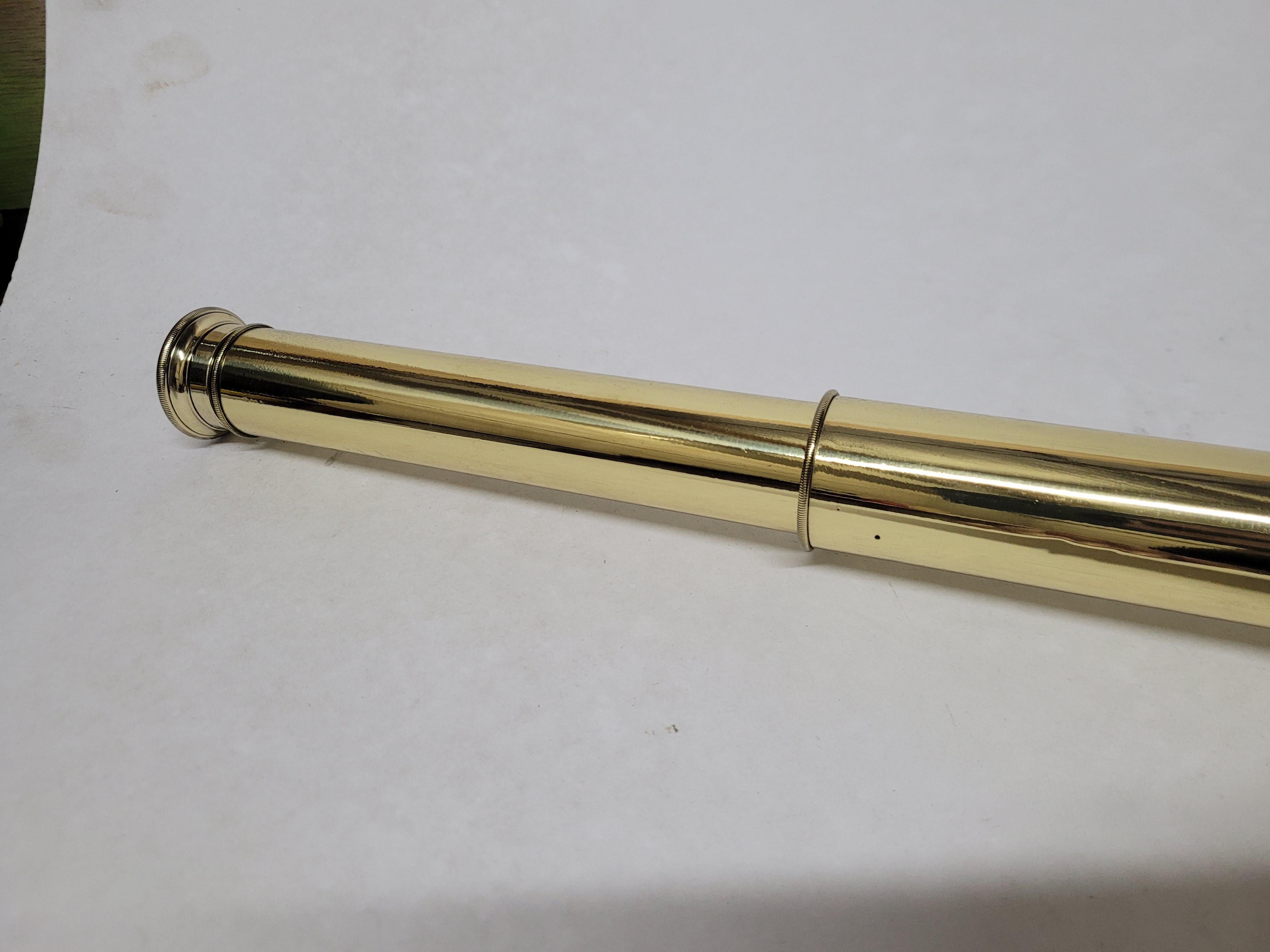 Solid Brass Ship Captains Telescope For Sale 5