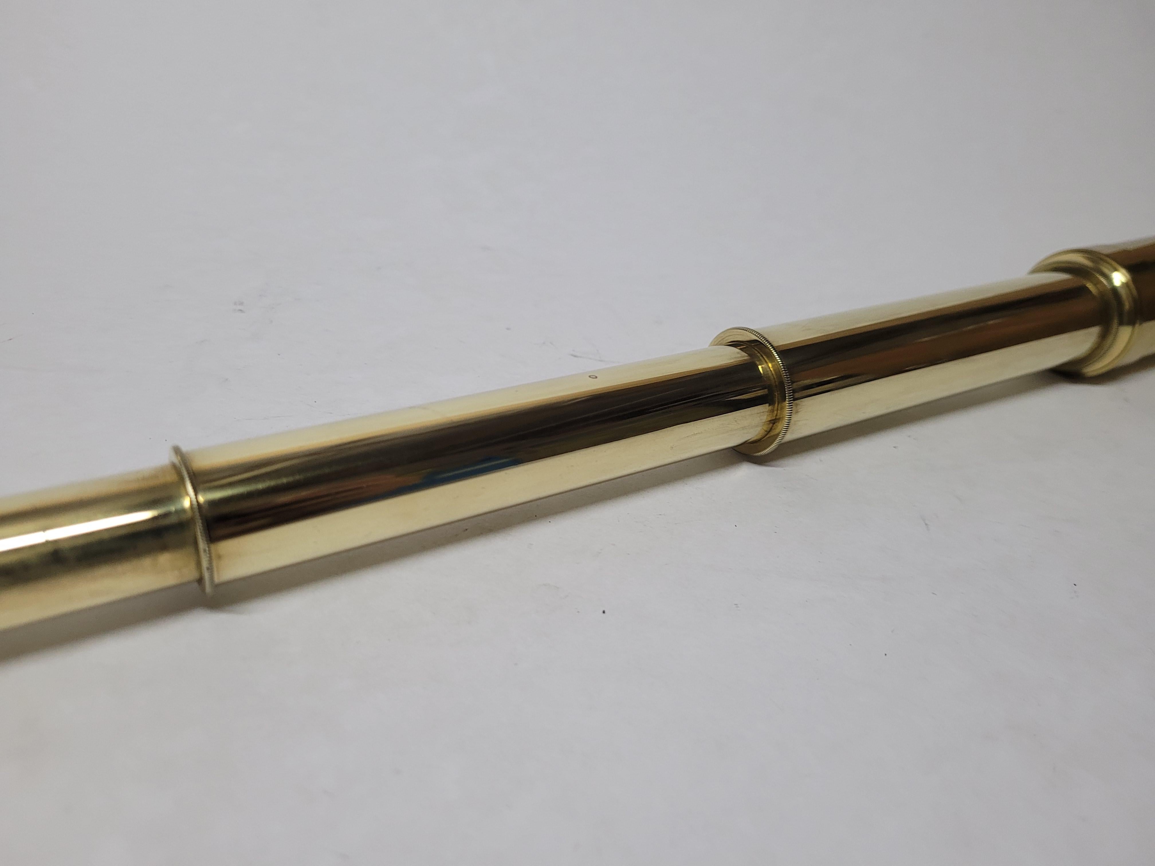 Solid Brass Ship Captains Telescope For Sale 5