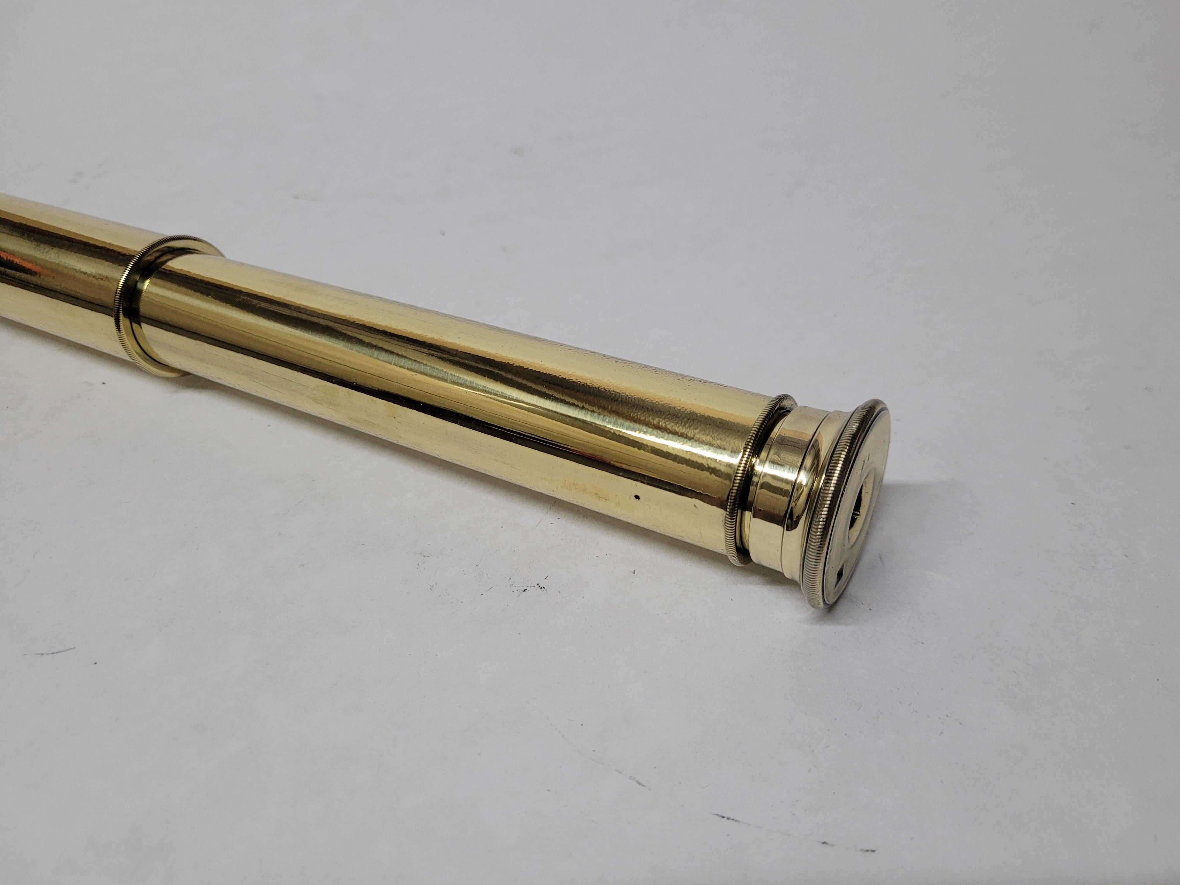 Solid Brass Ship Captains Telescope For Sale 6