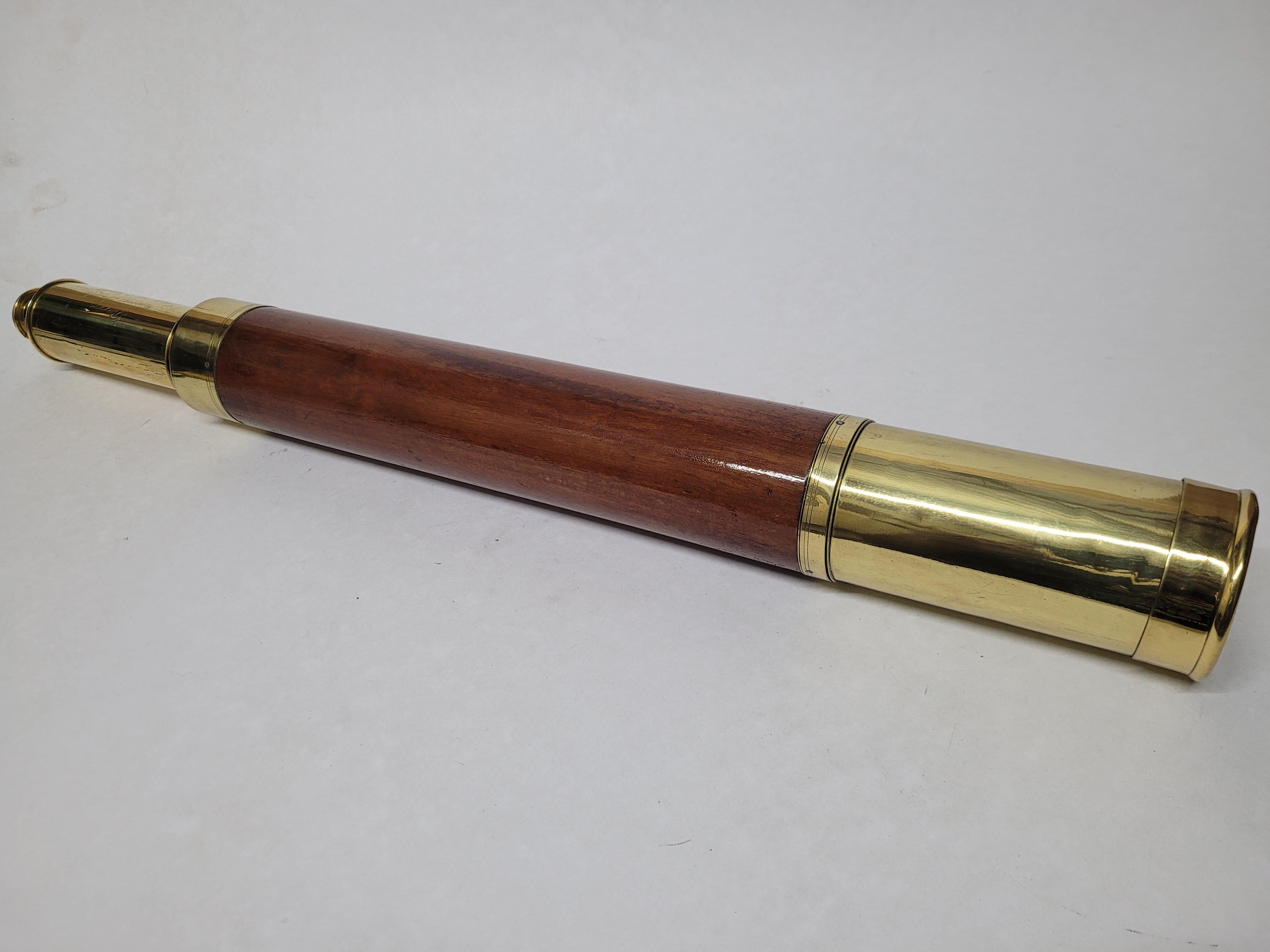 Solid Brass Ship Captains Telescope For Sale 7