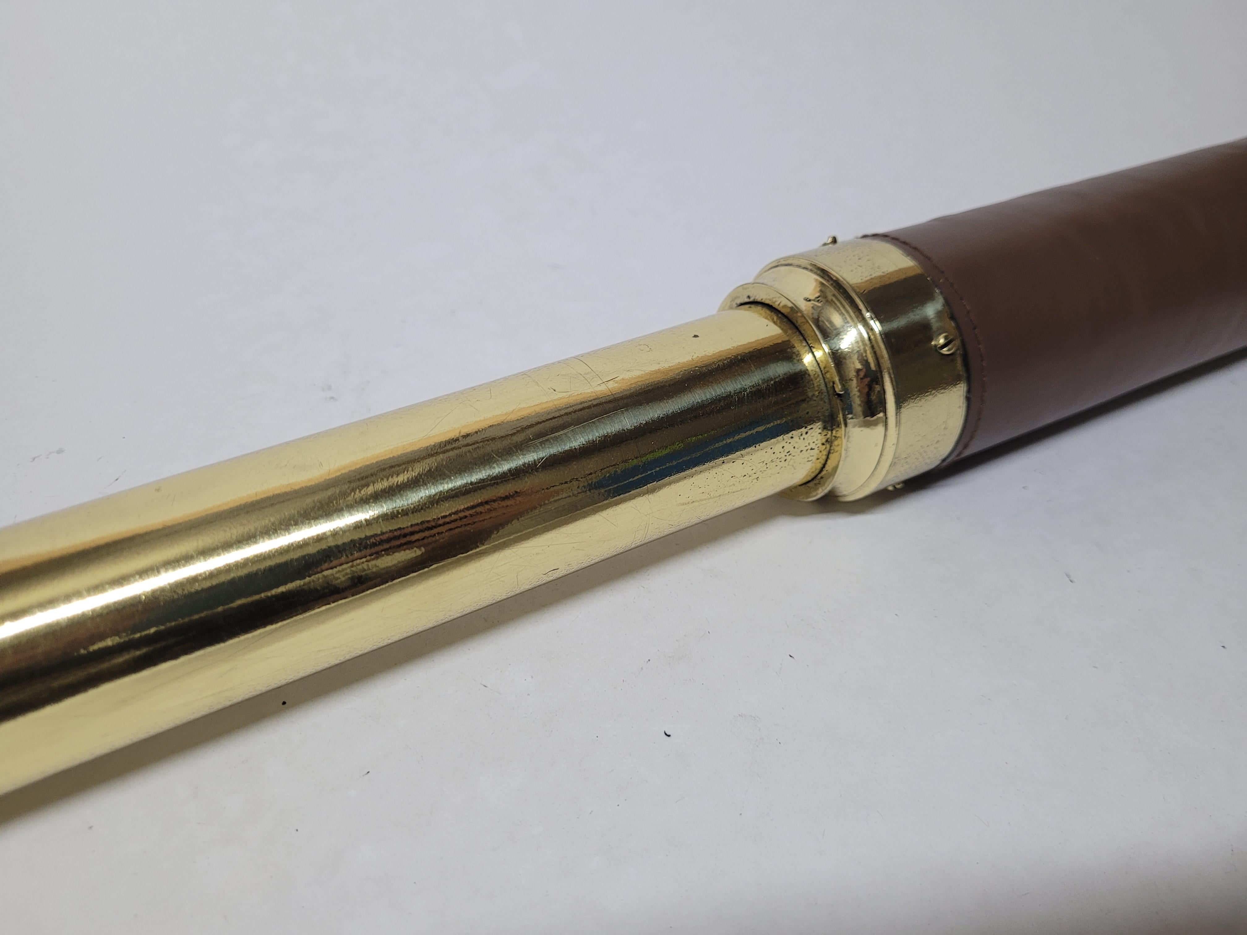 Solid Brass Ship Captains Telescope For Sale 8