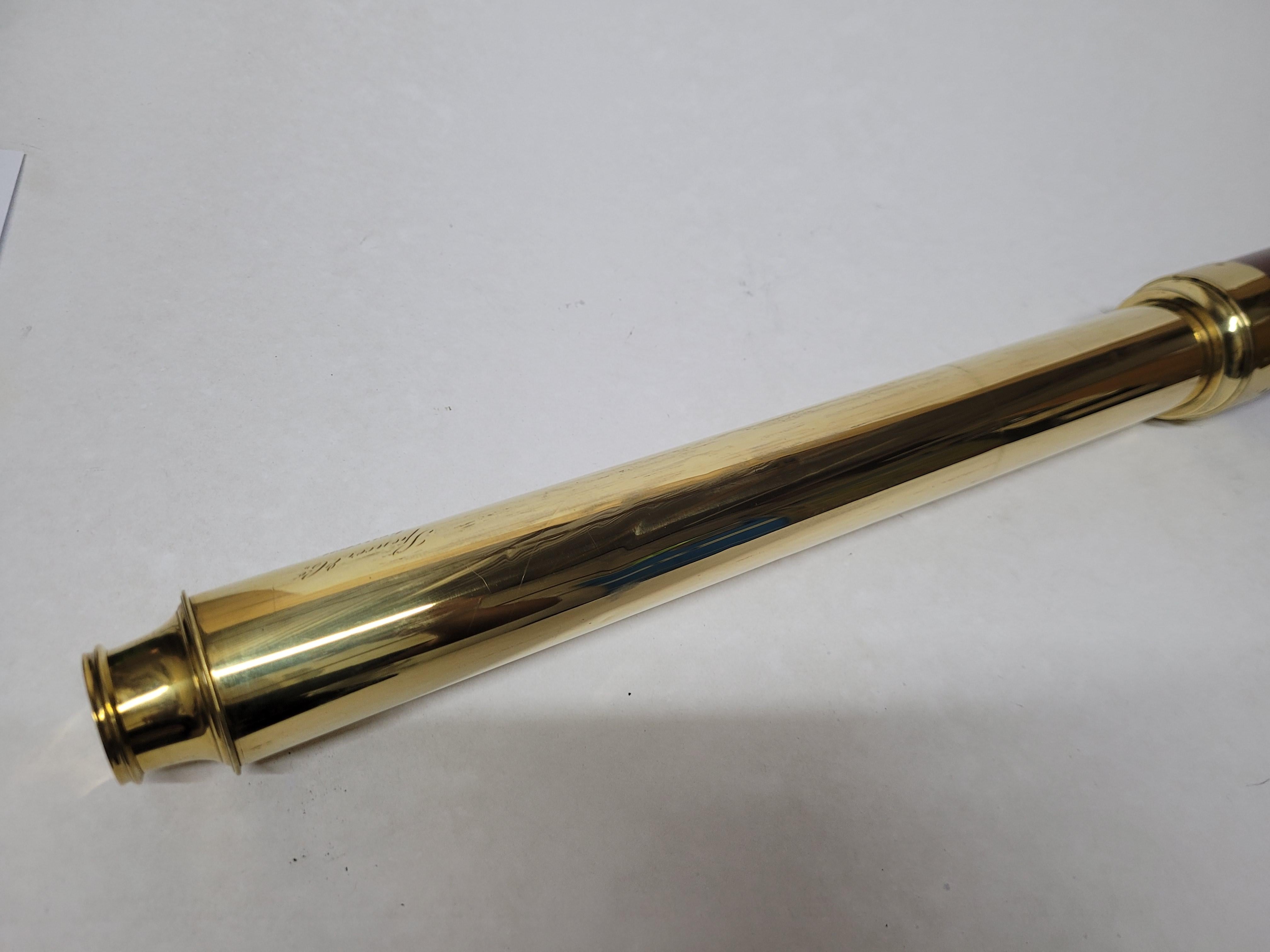 Solid Brass Ship Captains Telescope For Sale 9