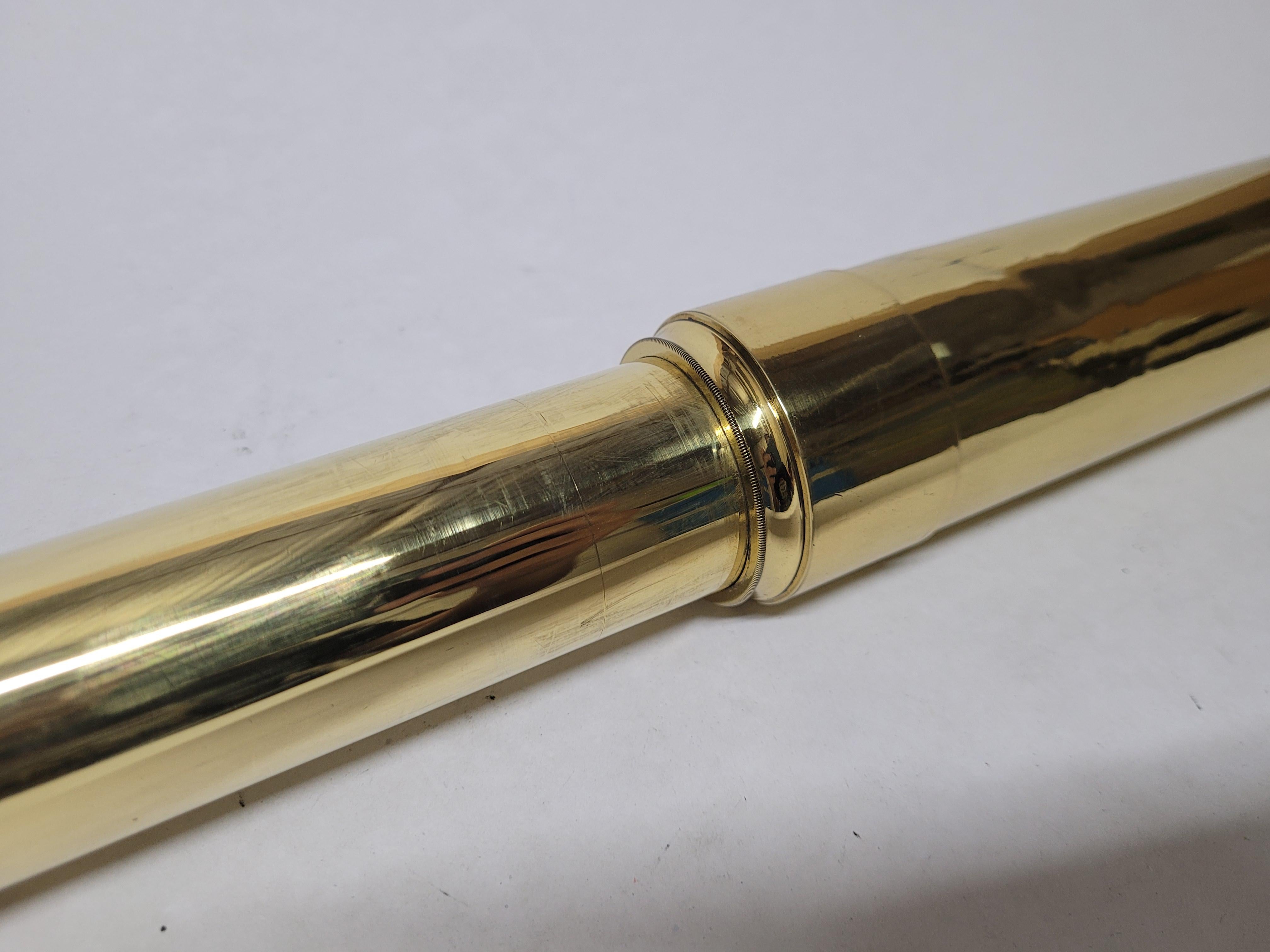 Solid Brass Ship Captains Telescope For Sale 10