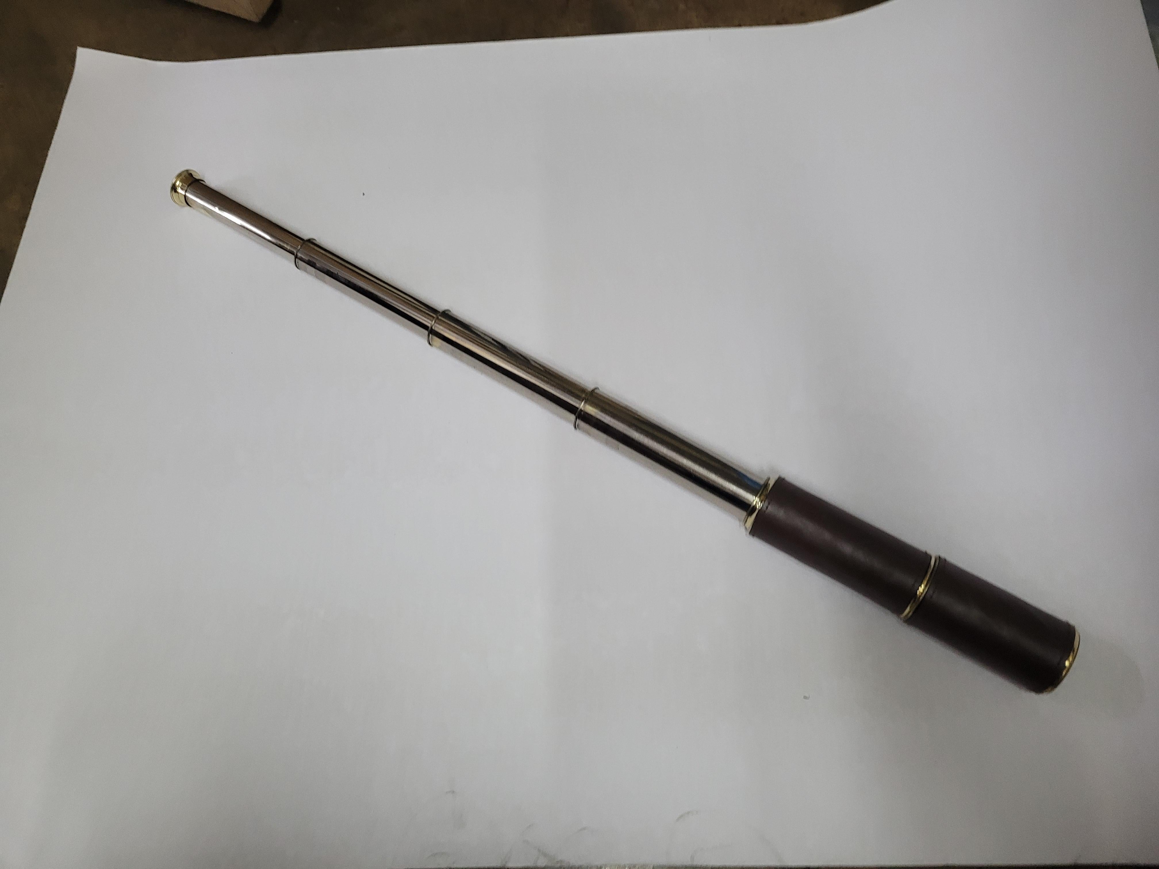 Solid Brass Ship Captains Telescope For Sale 10